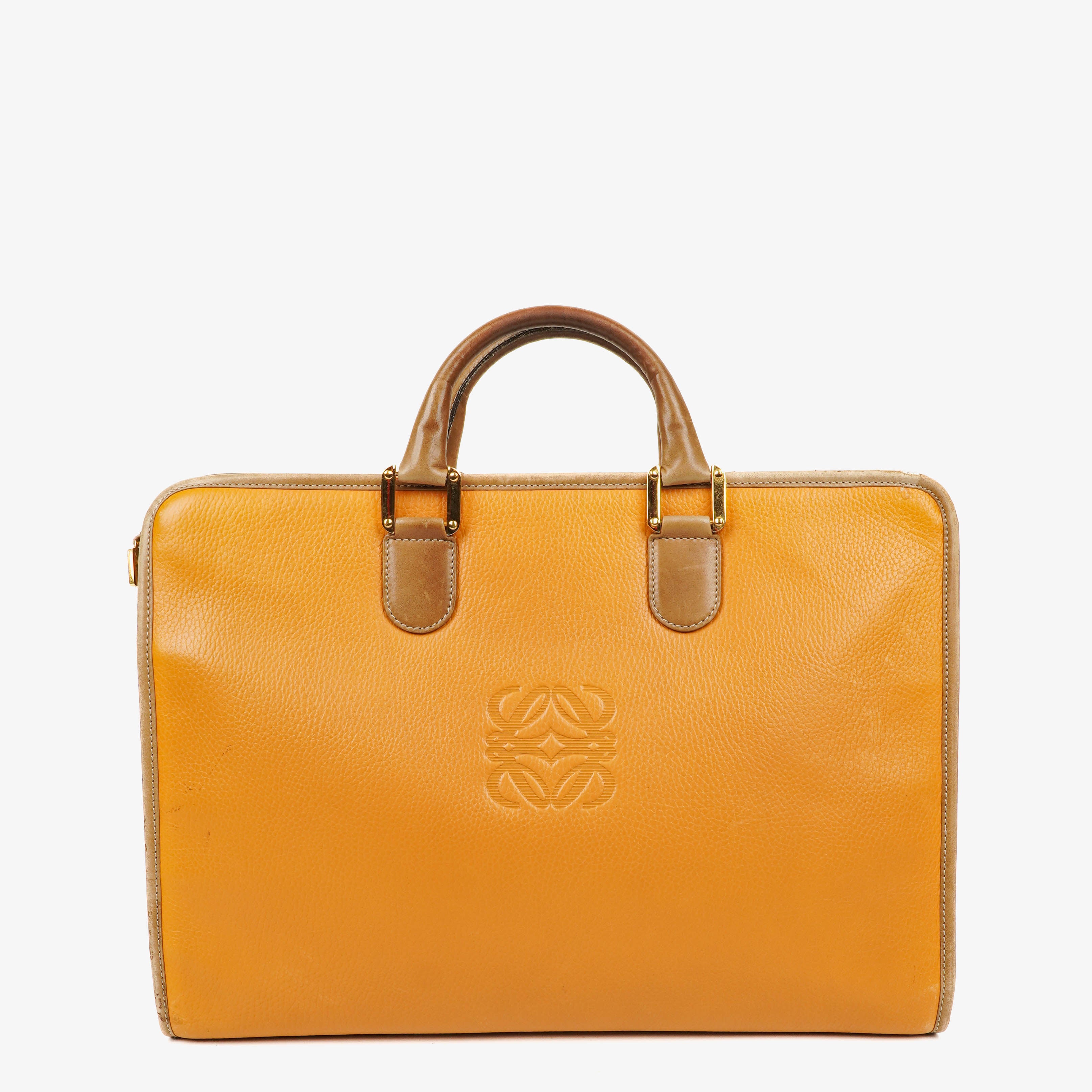 Loewe Brown Leather Anagram Breifcase