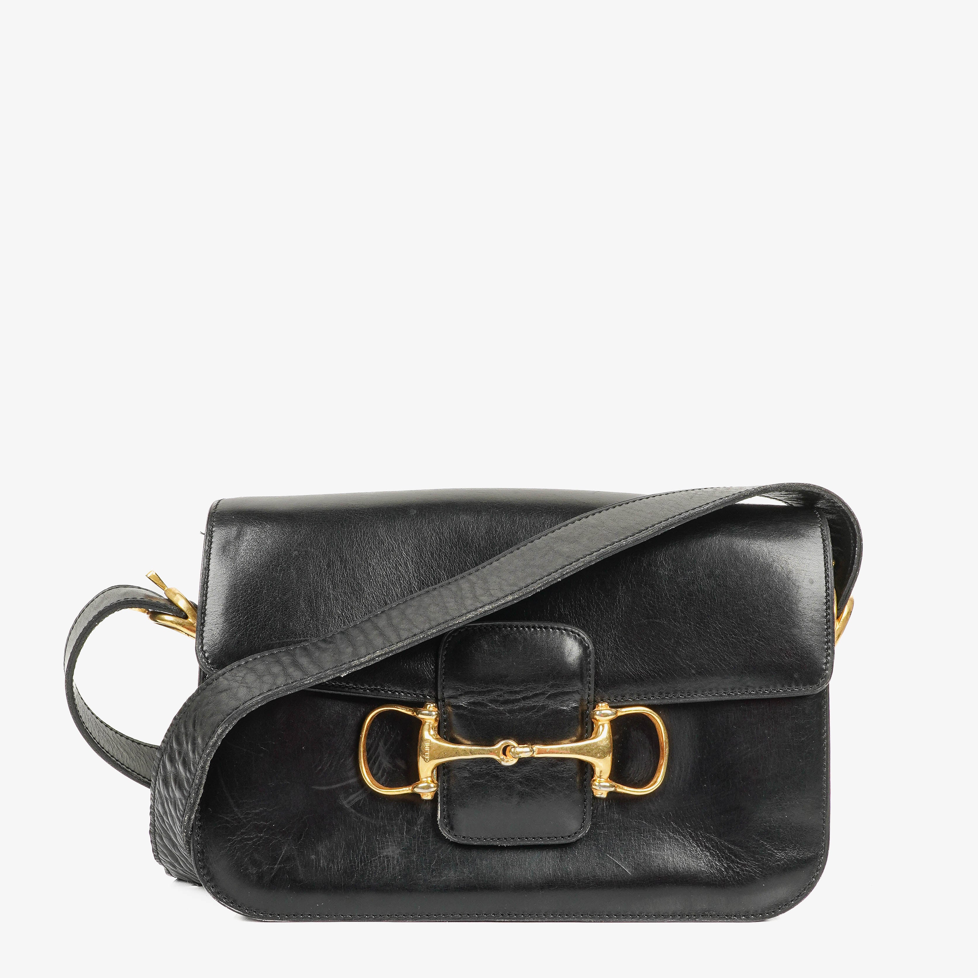 Céline Vintage Crécy Black Leathe Shoulder Bag