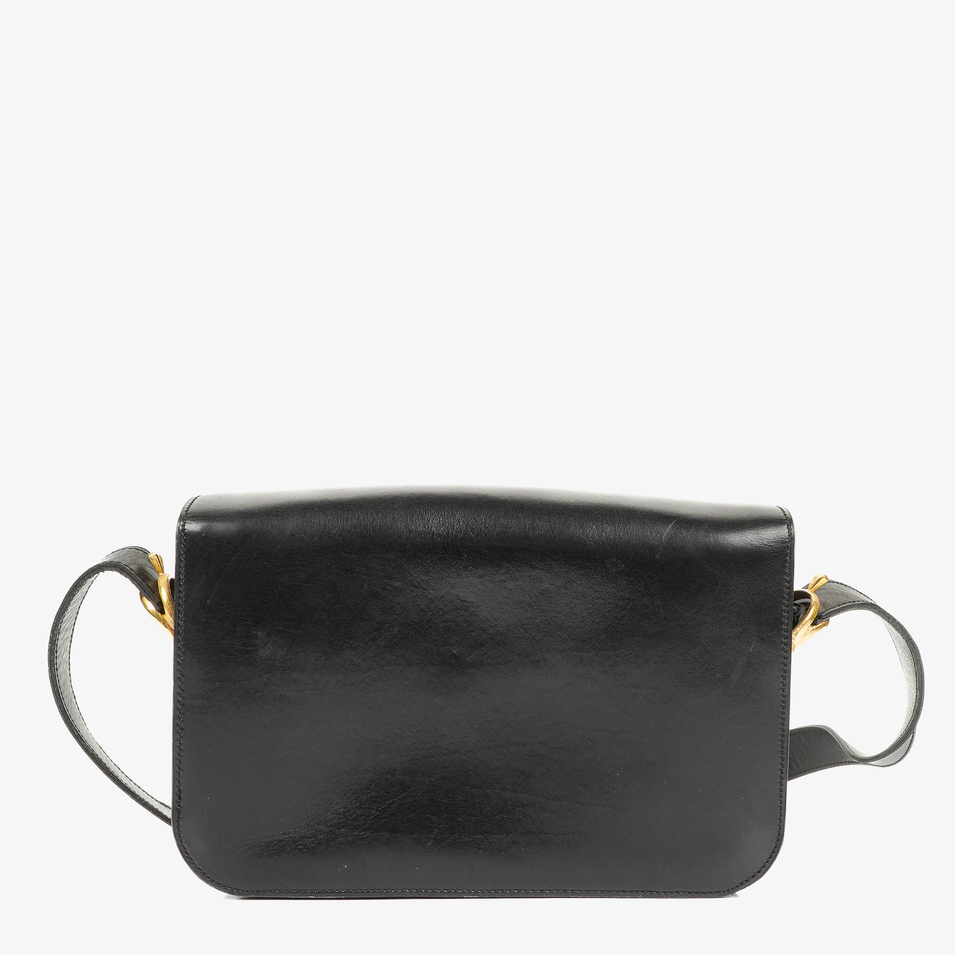 Céline Vintage Crécy Black Leathe Shoulder Bag