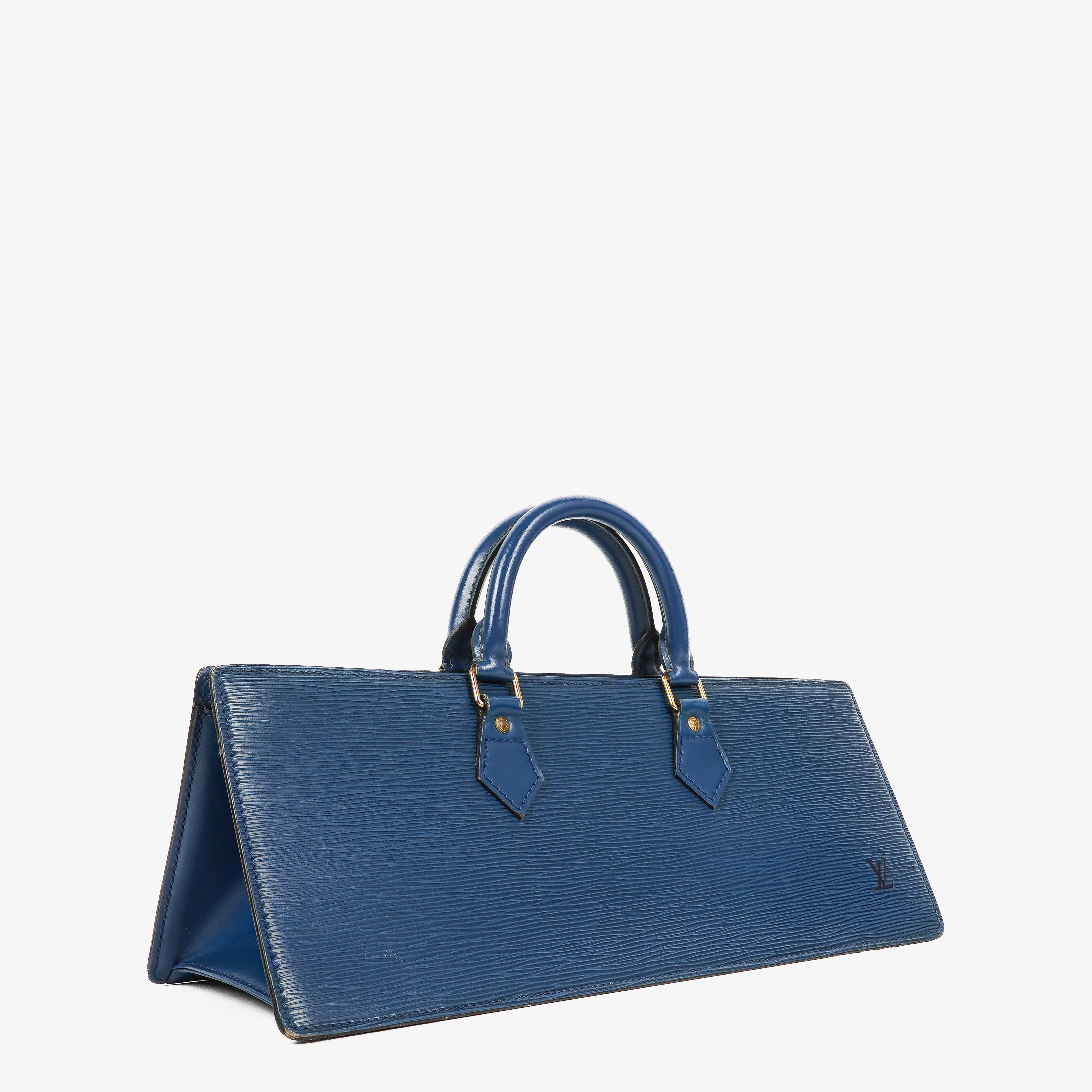 Louis Vuitton Triangle Blue EPI Leather Handbag