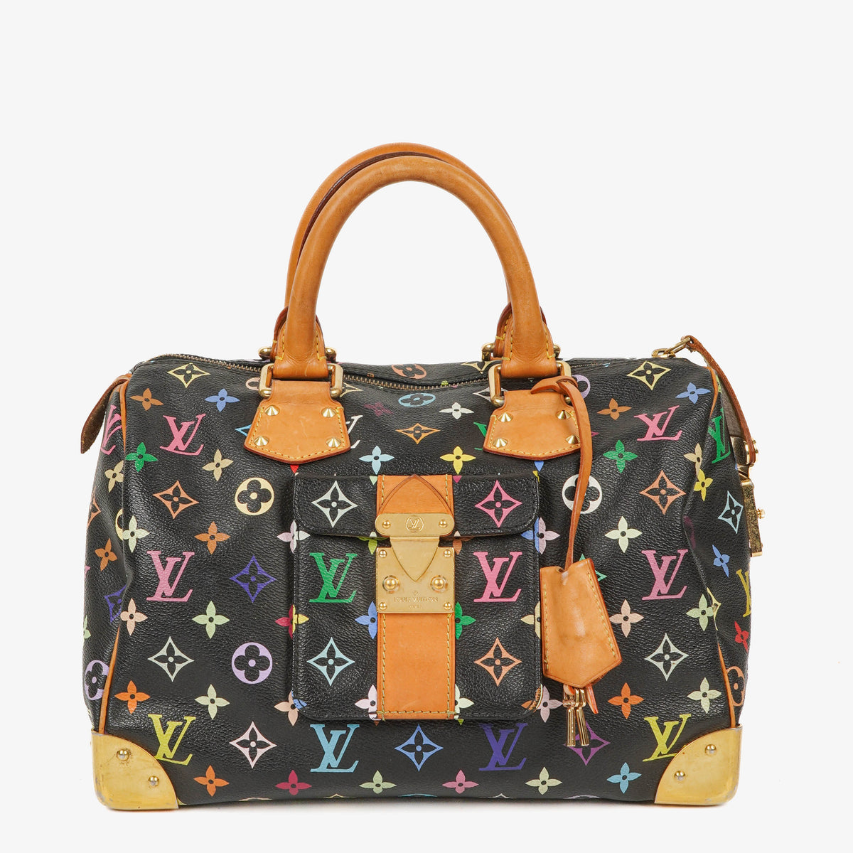 Louis Vuitton x Takashi Murakami Black Monogram Multicolore Speedy 30