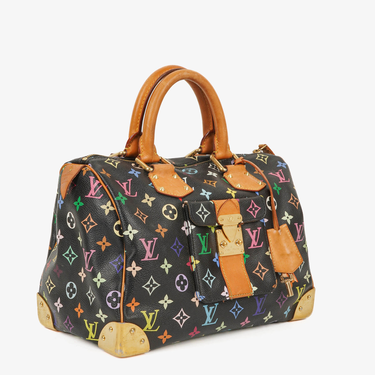 Louis Vuitton x Takashi Murakami Black Monogram Multicolore Speedy 30
