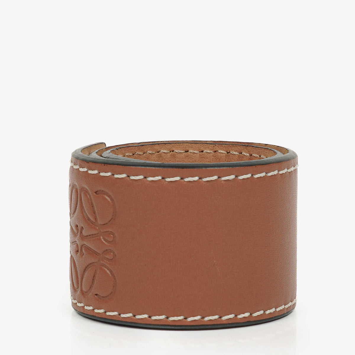 Loewe Brown Calfskin Small Slap Bracelet
