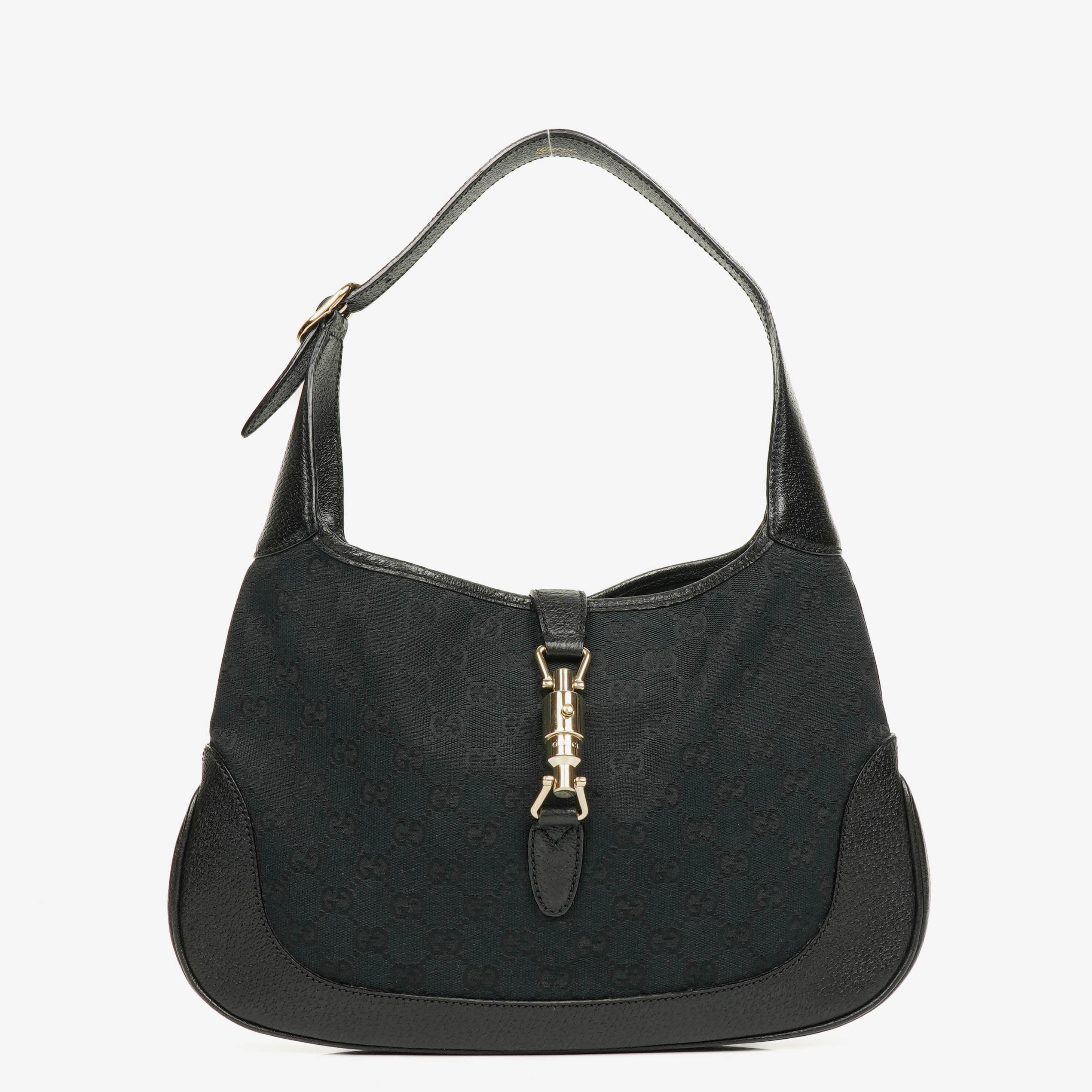 Gucci Jackie Canvas and Leather Shoulder Bag