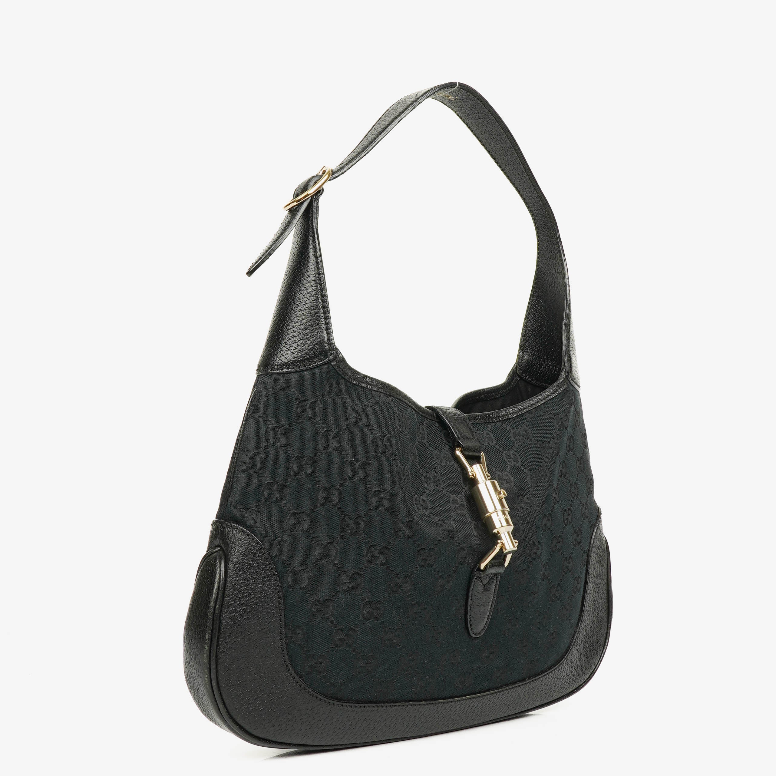 Gucci Jackie Canvas and Leather Shoulder Bag