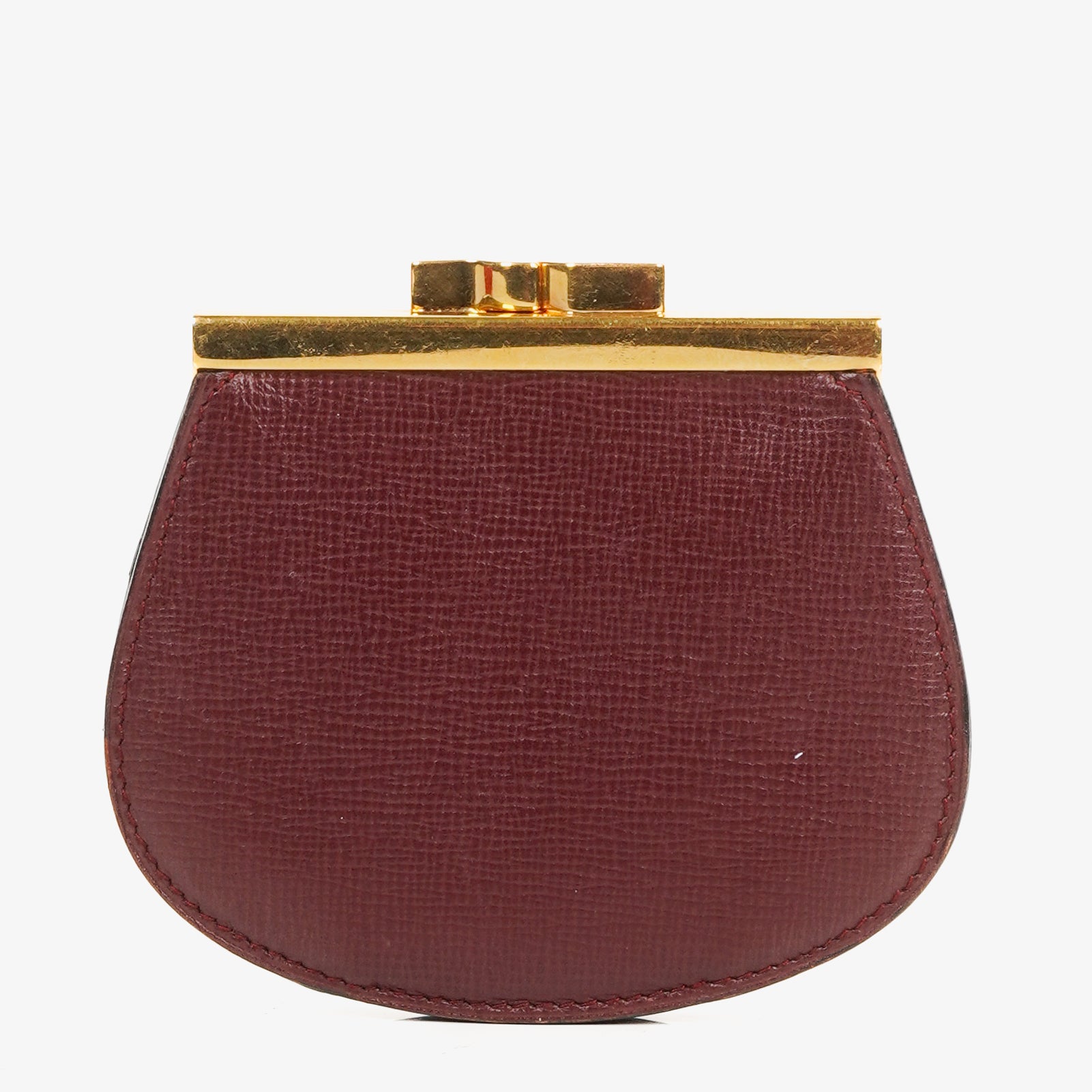 Cartier Must De Cartier Burgundy Leather Coin Purse