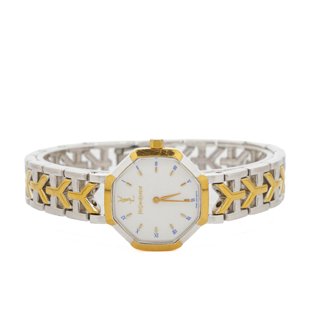 Yves Saint Laurent Octagon Two-Tone Stainless Steel Watch