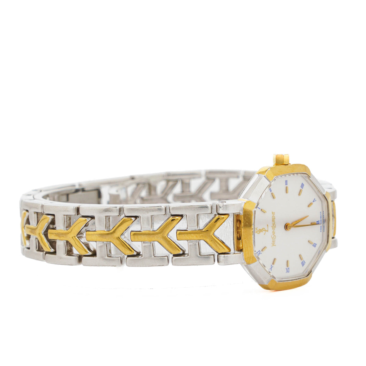 Yves Saint Laurent Octagon Two-Tone Stainless Steel Watch