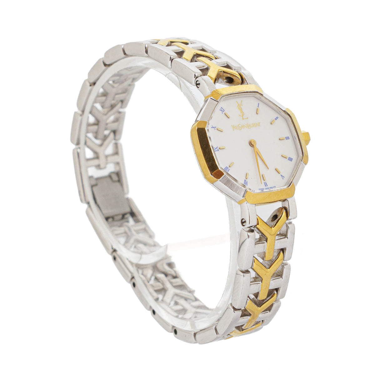 Yves Saint Laurent Octagon Two-Tone Stainless Steel Watch
