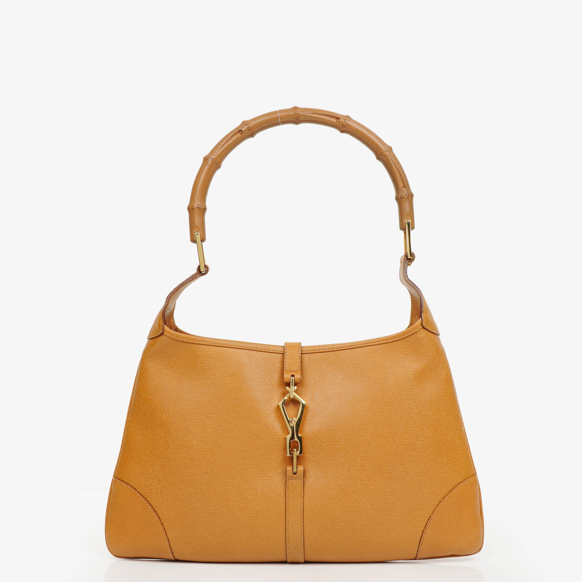 Gucci Leather Tan Jackie Vintage Bamboo Handle Shoulder Bag