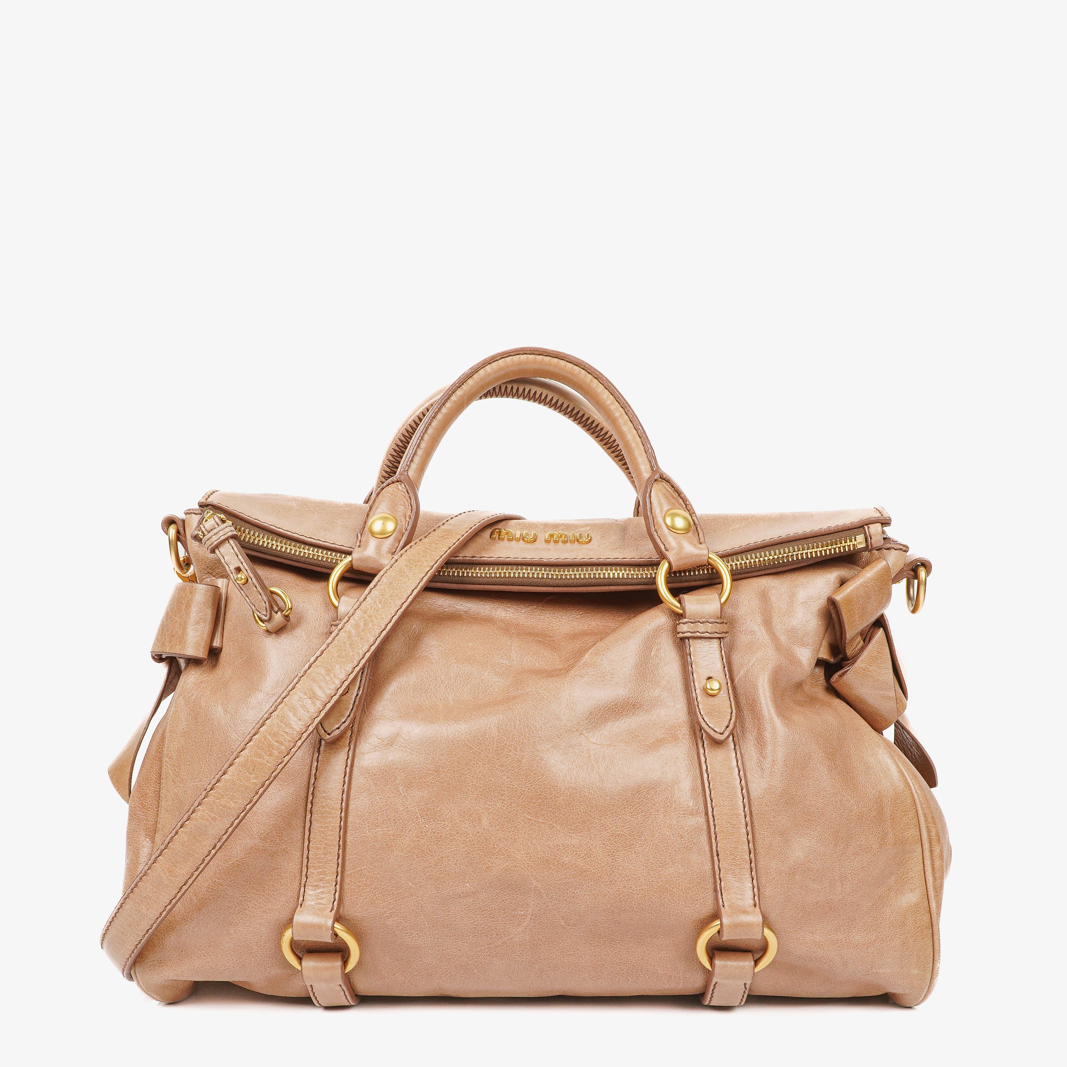 Miu Miu Vitello Bow Satchel Bag