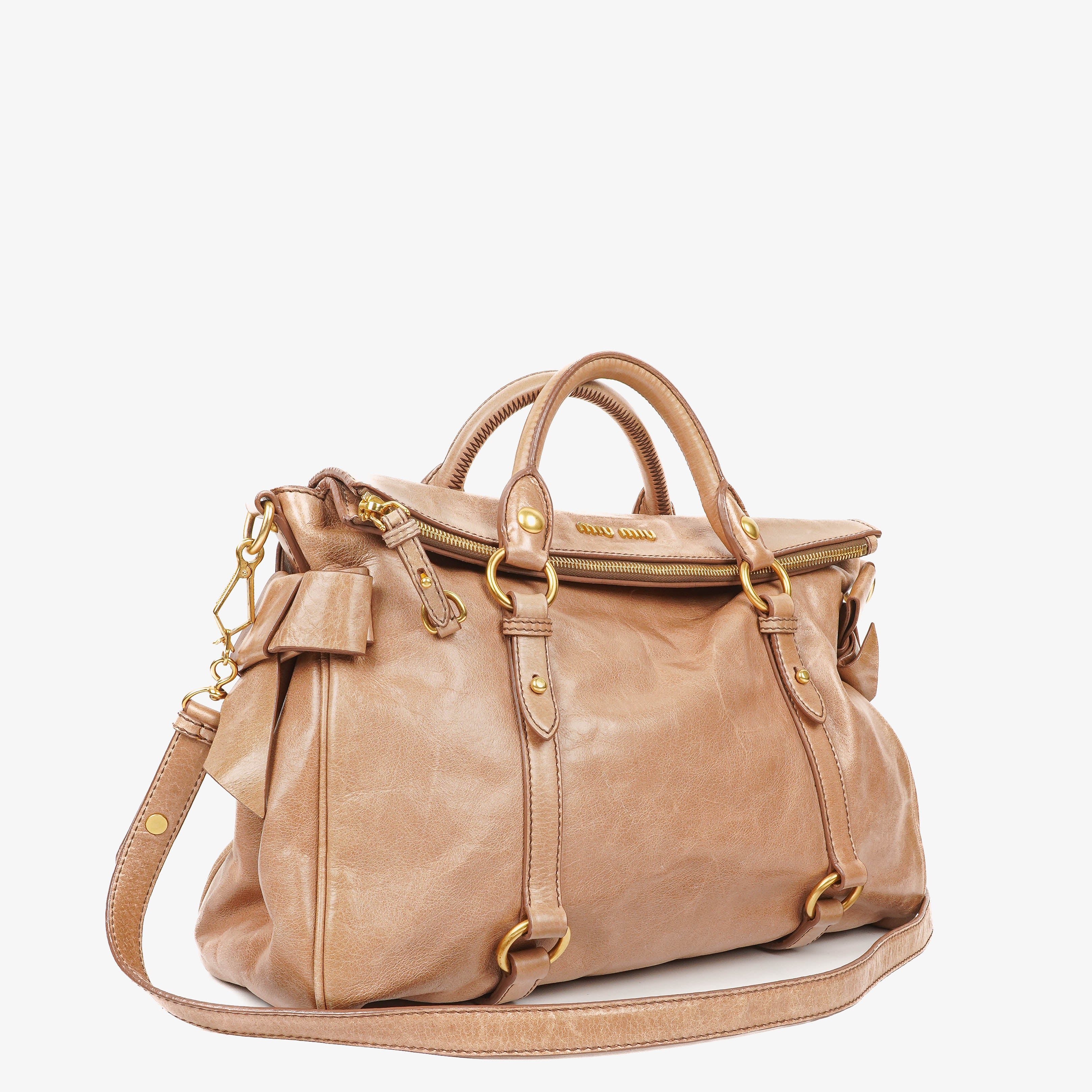 Miu Miu Vitello Bow Satchel Bag