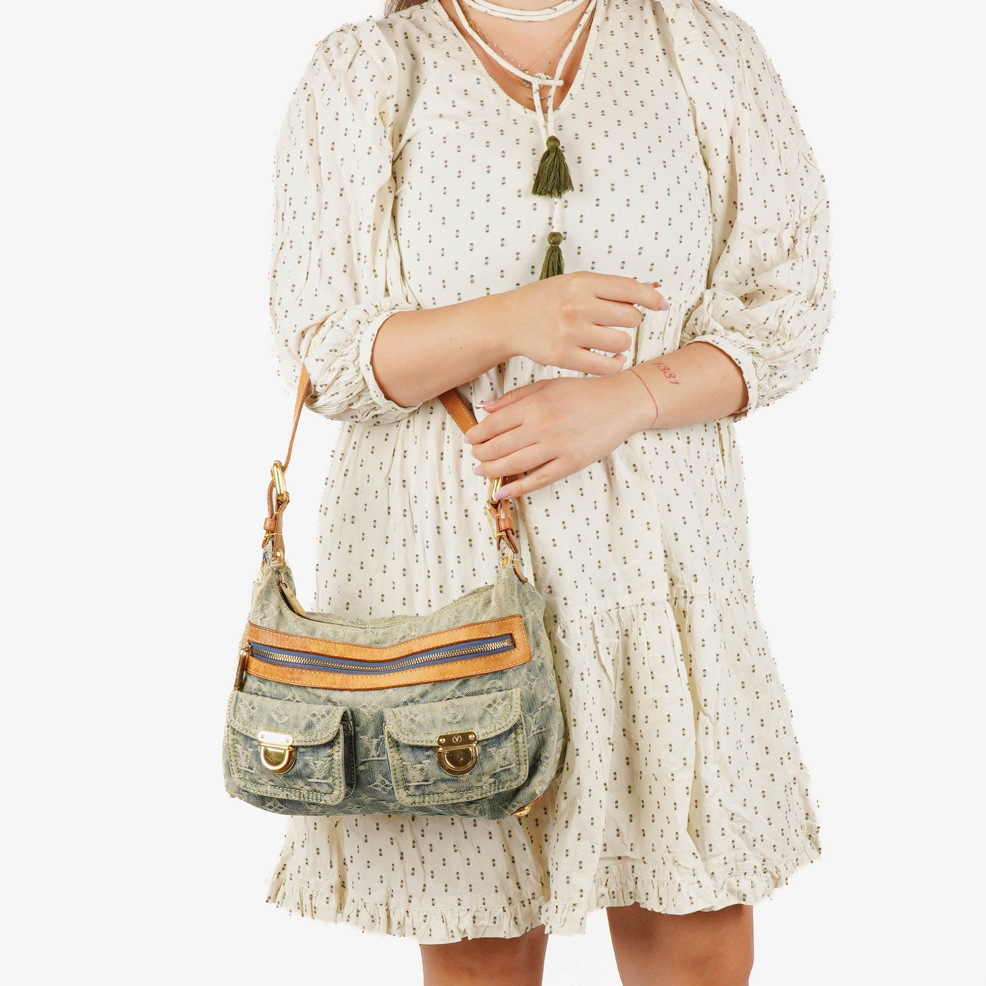 Louis Vuitton Baggy PM Monogram Denim Shoulder Bag
