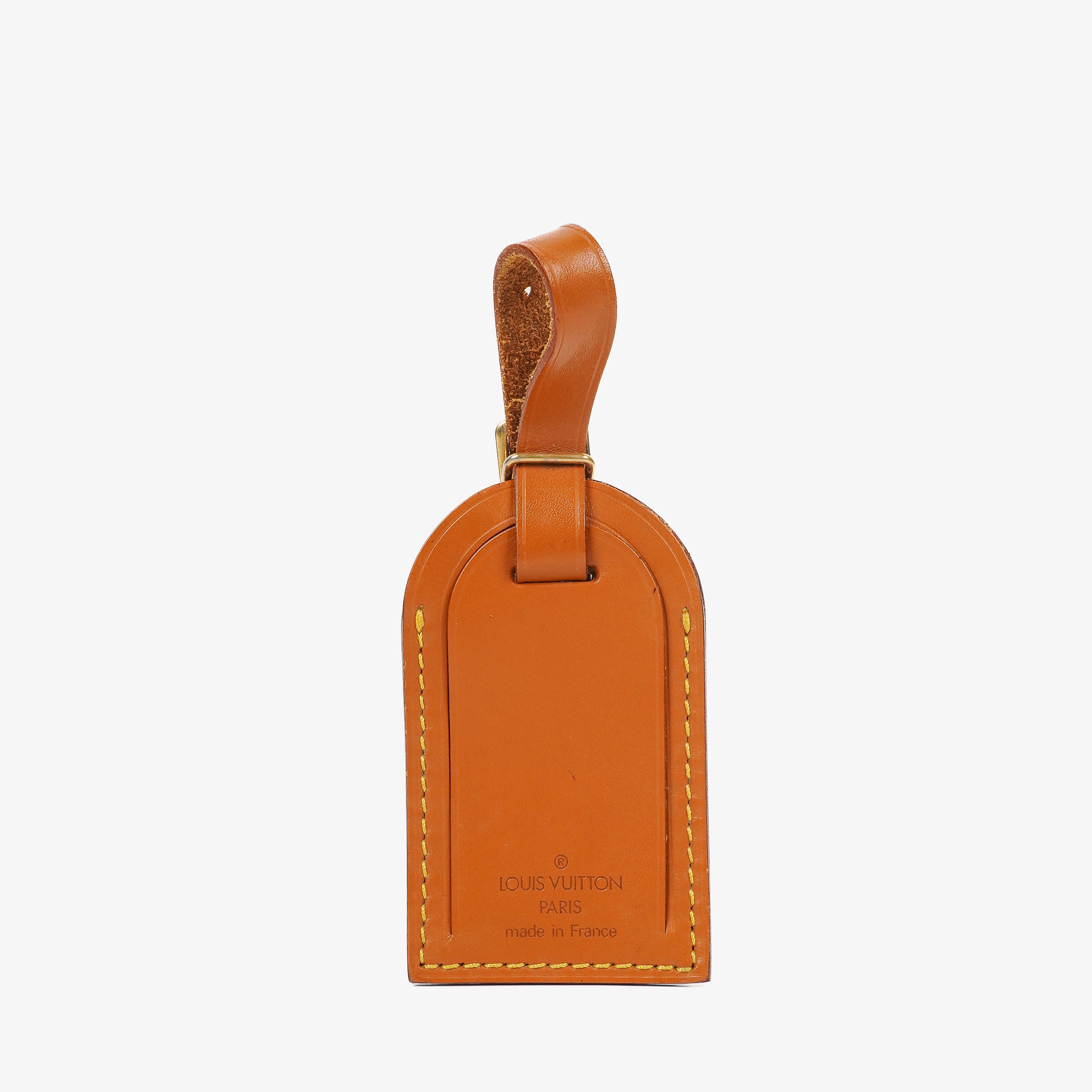 Louis Vuitton Brown Leather Name Tag And Handles Holder