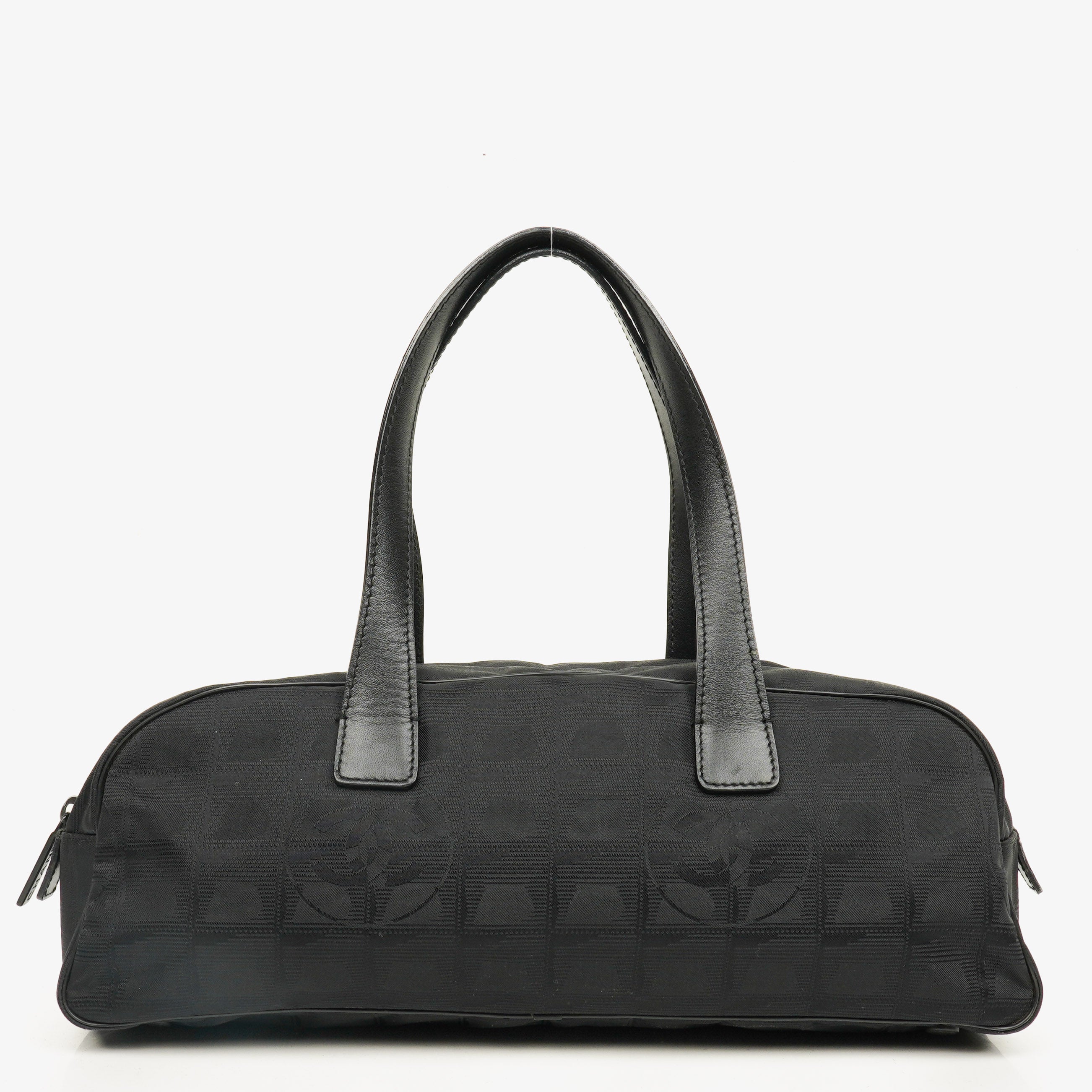 Chanel Black New Travel Line Nylon Mini Boston Bag
