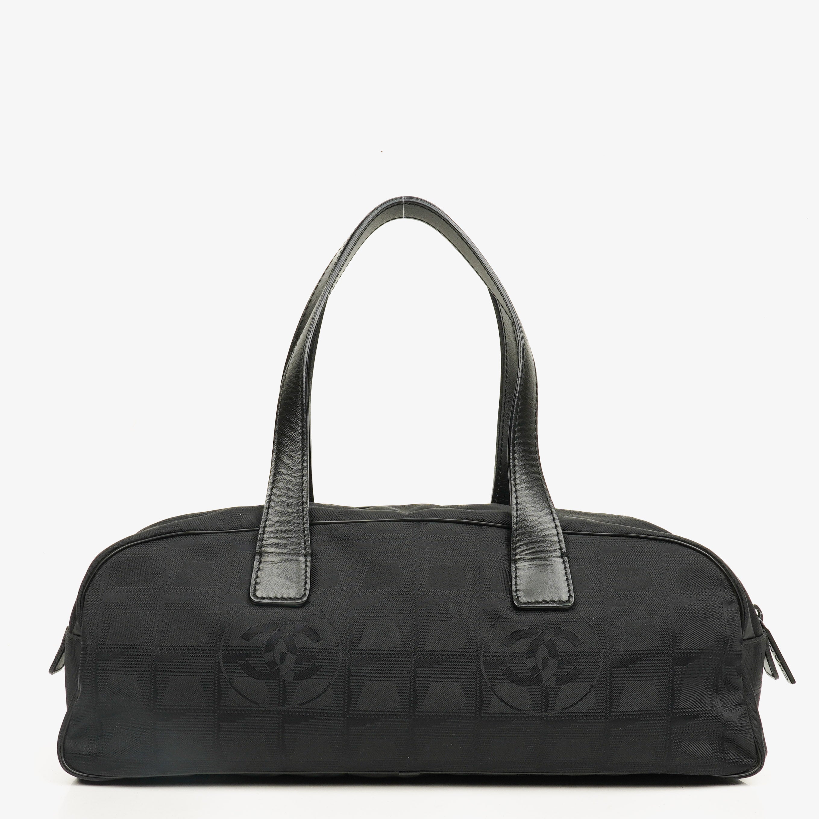 Chanel Black New Travel Line Nylon Mini Boston Bag