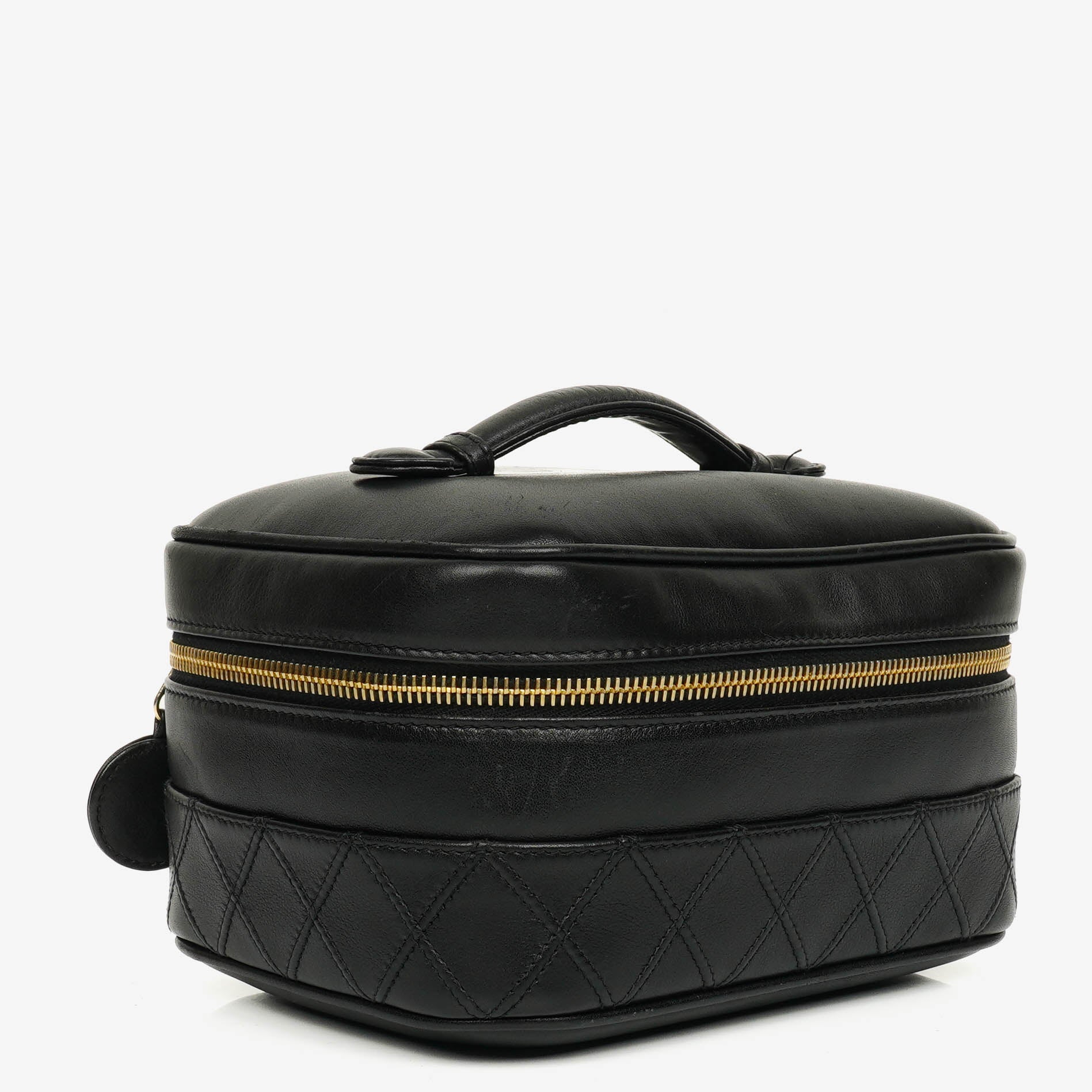 Chanel Black Leather Vanity Case