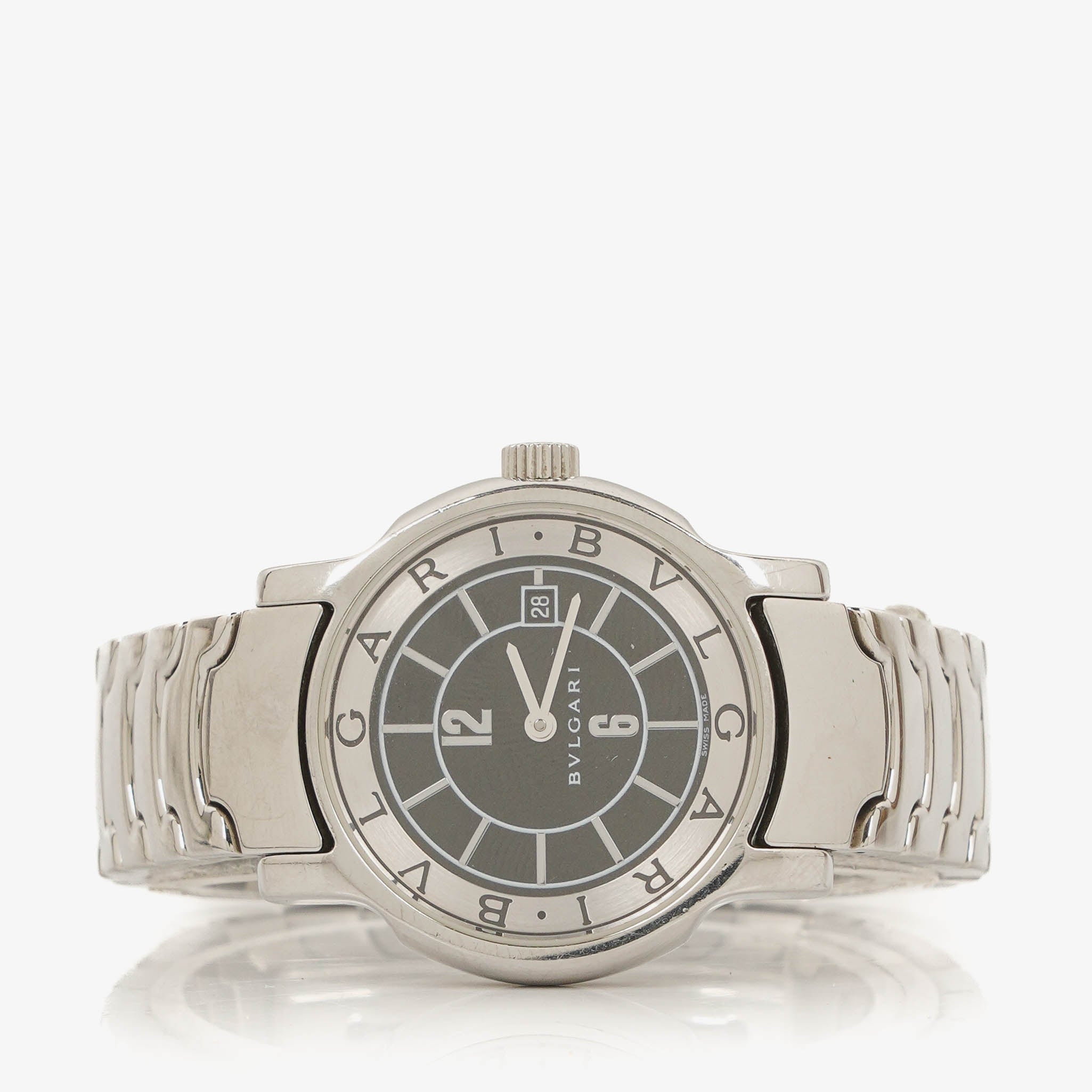 Bvlgari Bulgari Solotempo Stainless Steel 28mm Quartz Watch 