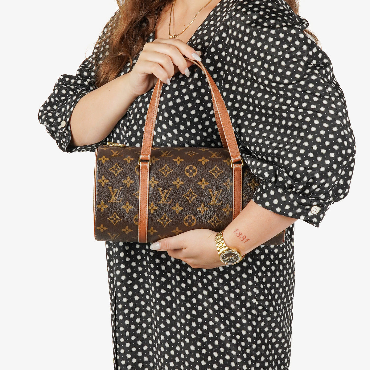 Louis Vuitton Papillon 30 Vintage Monogram Canvas Handbag With Mini Papillon Pochette