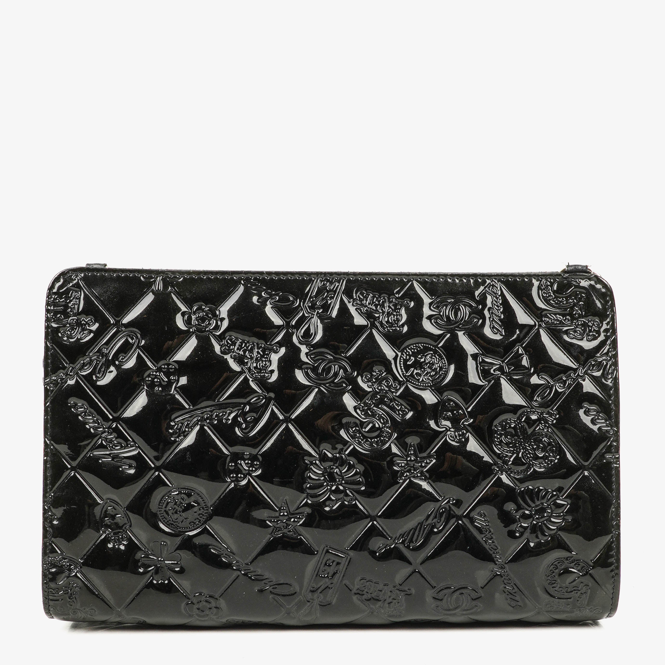 Chanel Lucky Charm Black Patent Leather Pochette