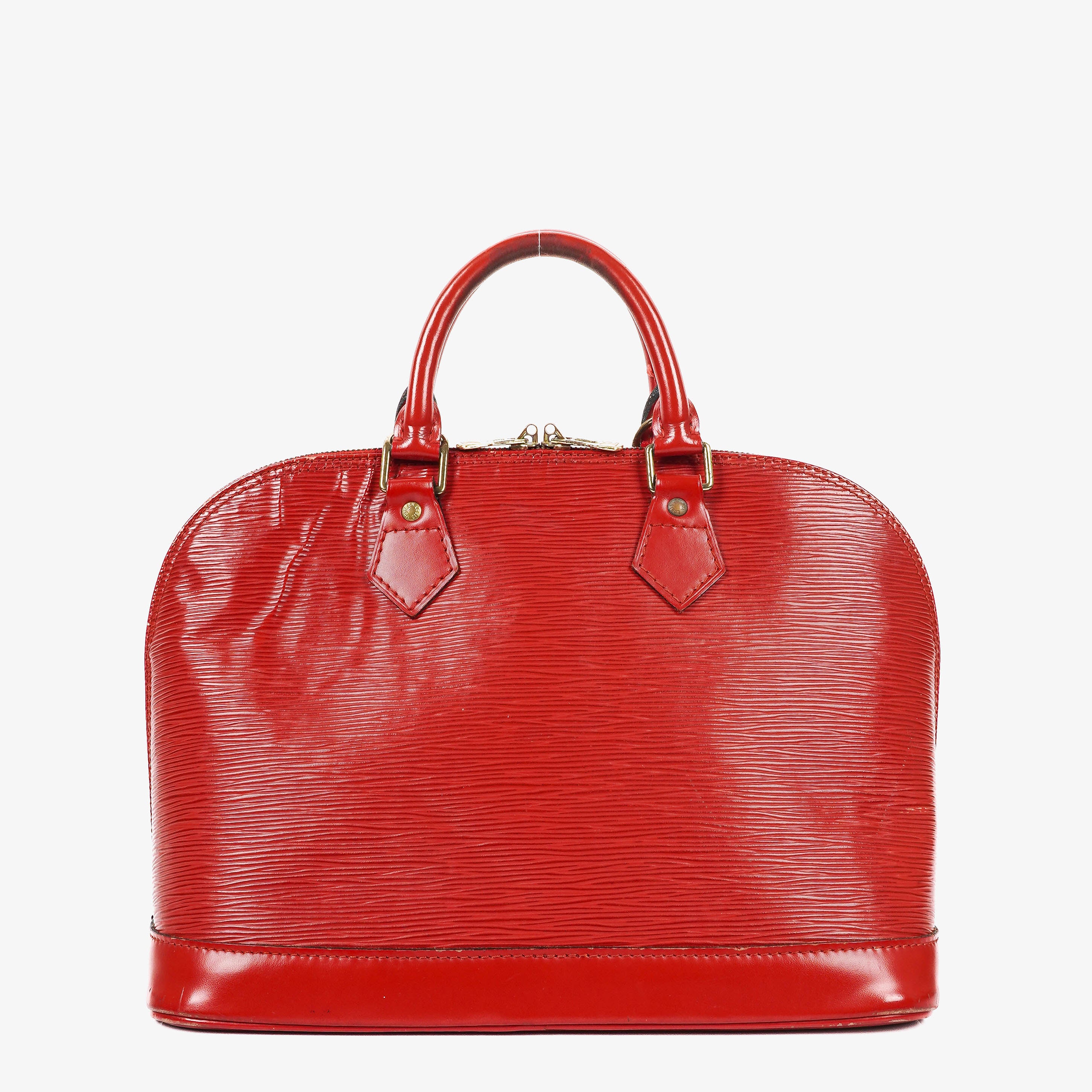 Louis Vuitton Alma PM In Red EPI Leather Handbag