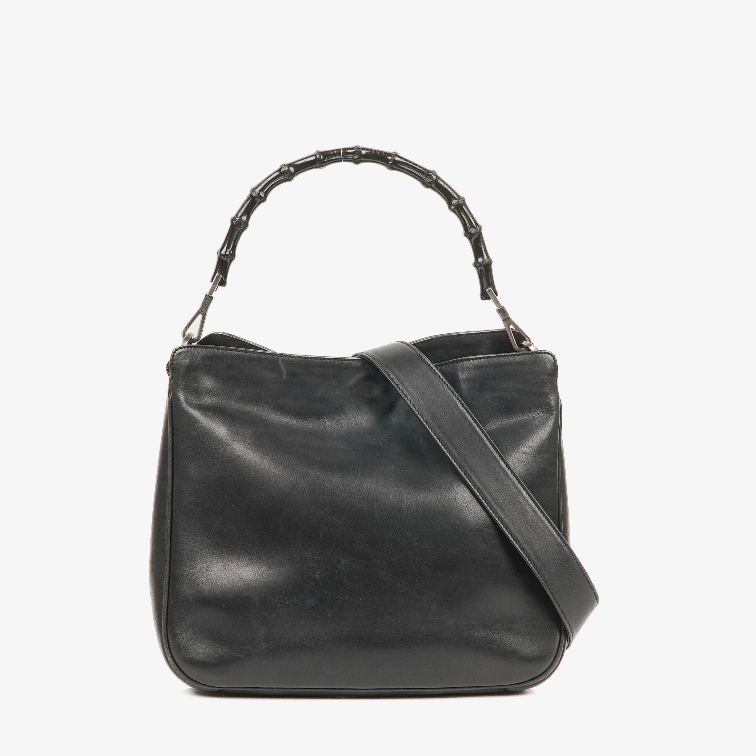 Gucci Leather Bamboo Top Handle Bag