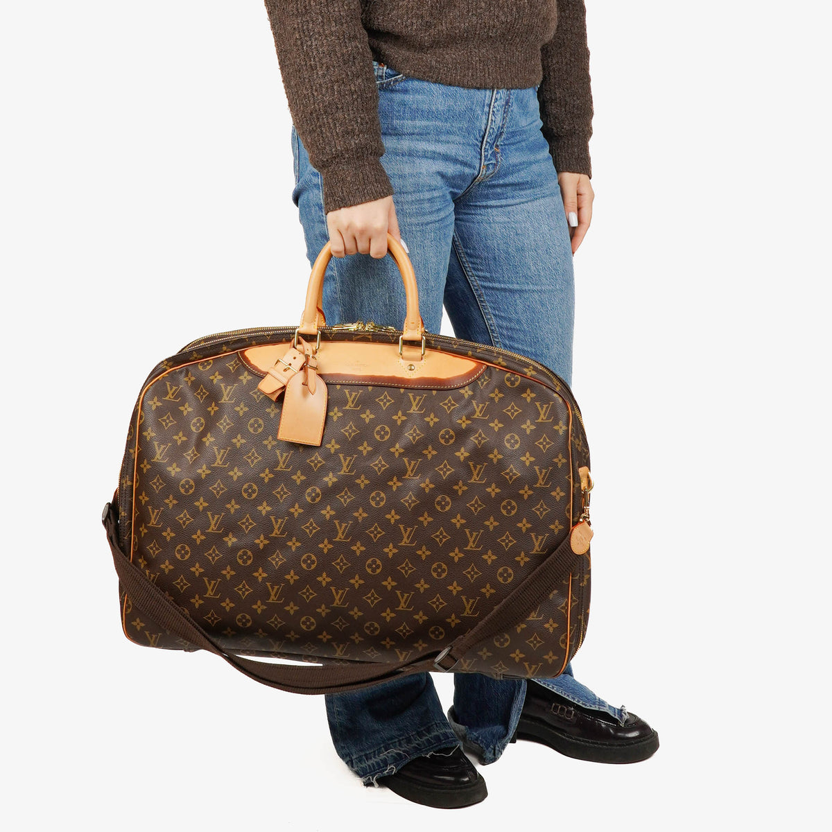 Louis Vuitton Alize 55 Monogram Coated Canvas Travel Bag