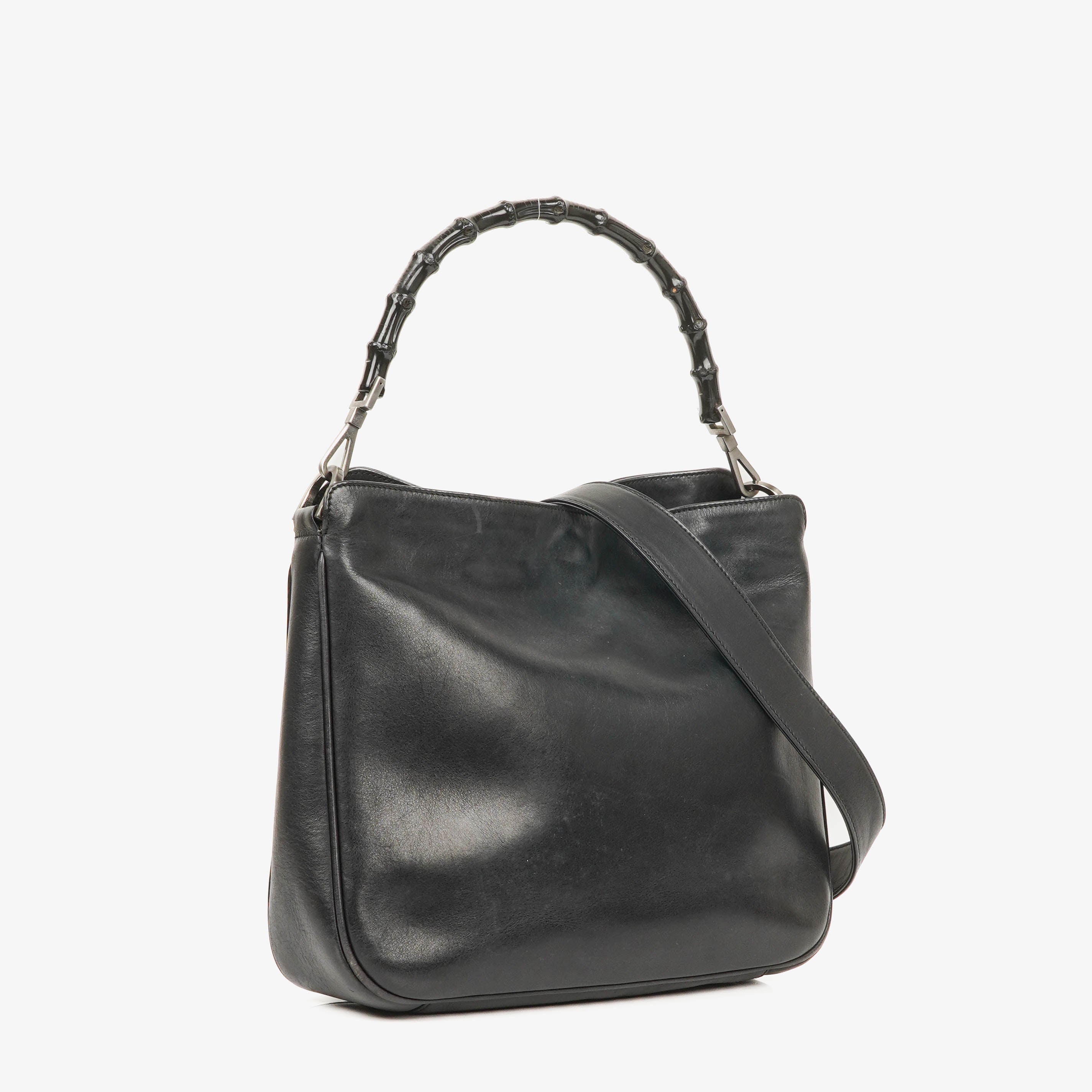 Gucci Leather Bamboo Top Handle Bag