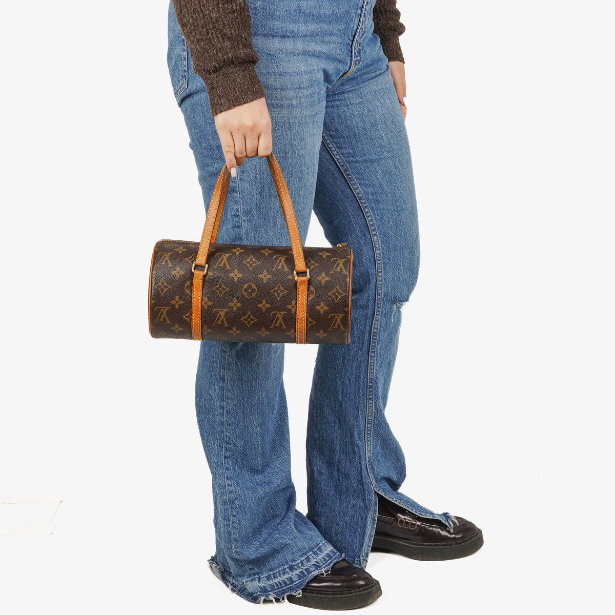 Louis Vuitton Papillon 25 Vintage Monogram Canvas Handbag