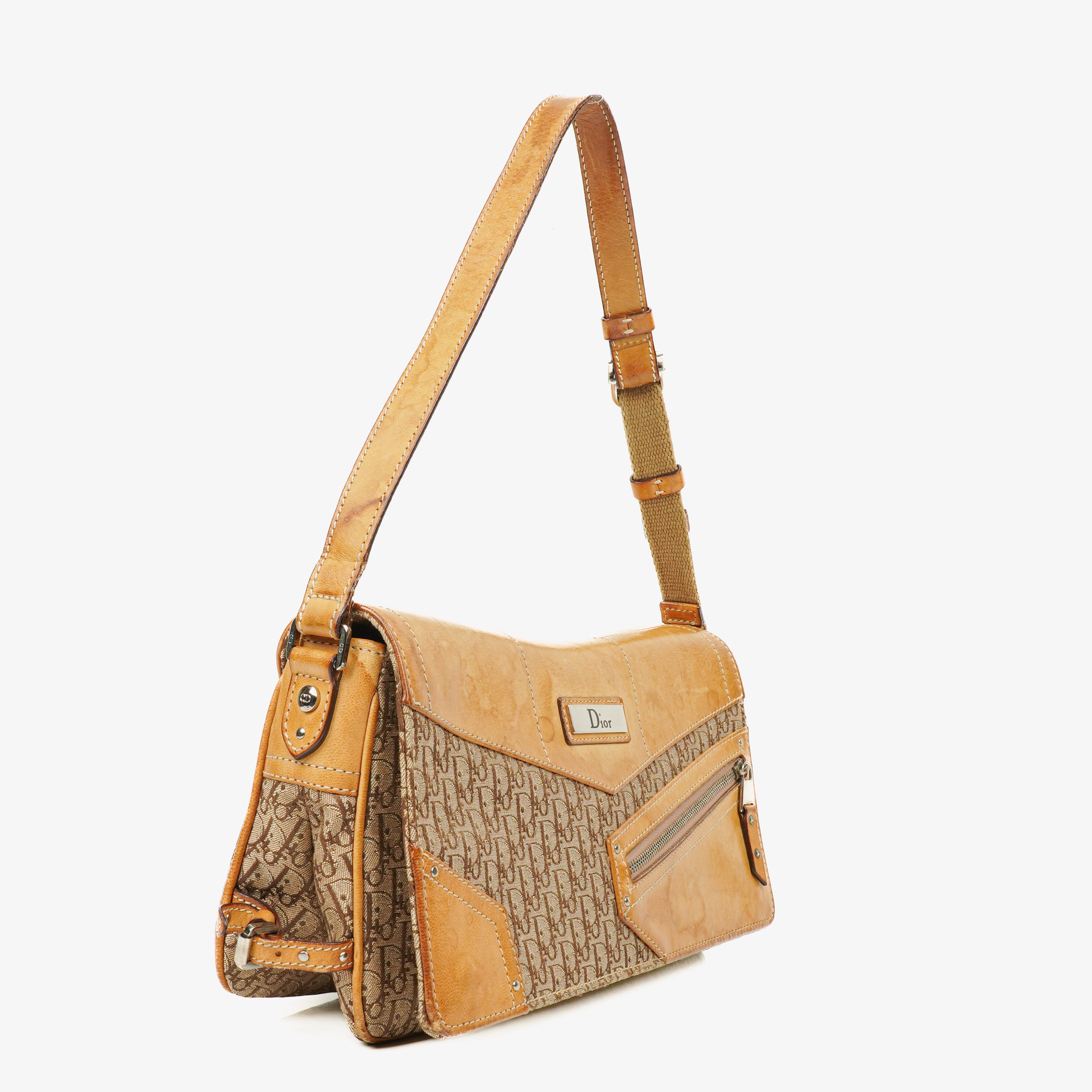 Christian Dior Beige Diorissimo Small Shoulder Bag