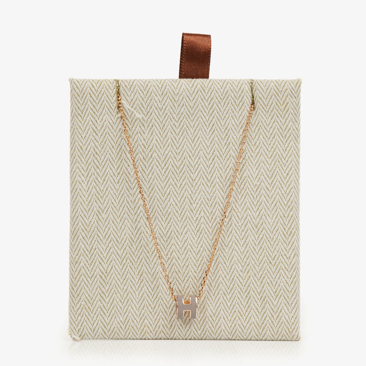 Hermès Mini Pop H Rose Gold-Plated Necklace