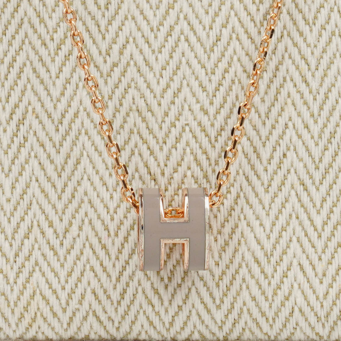 Hermès Mini Pop H Rose Gold-Plated Necklace