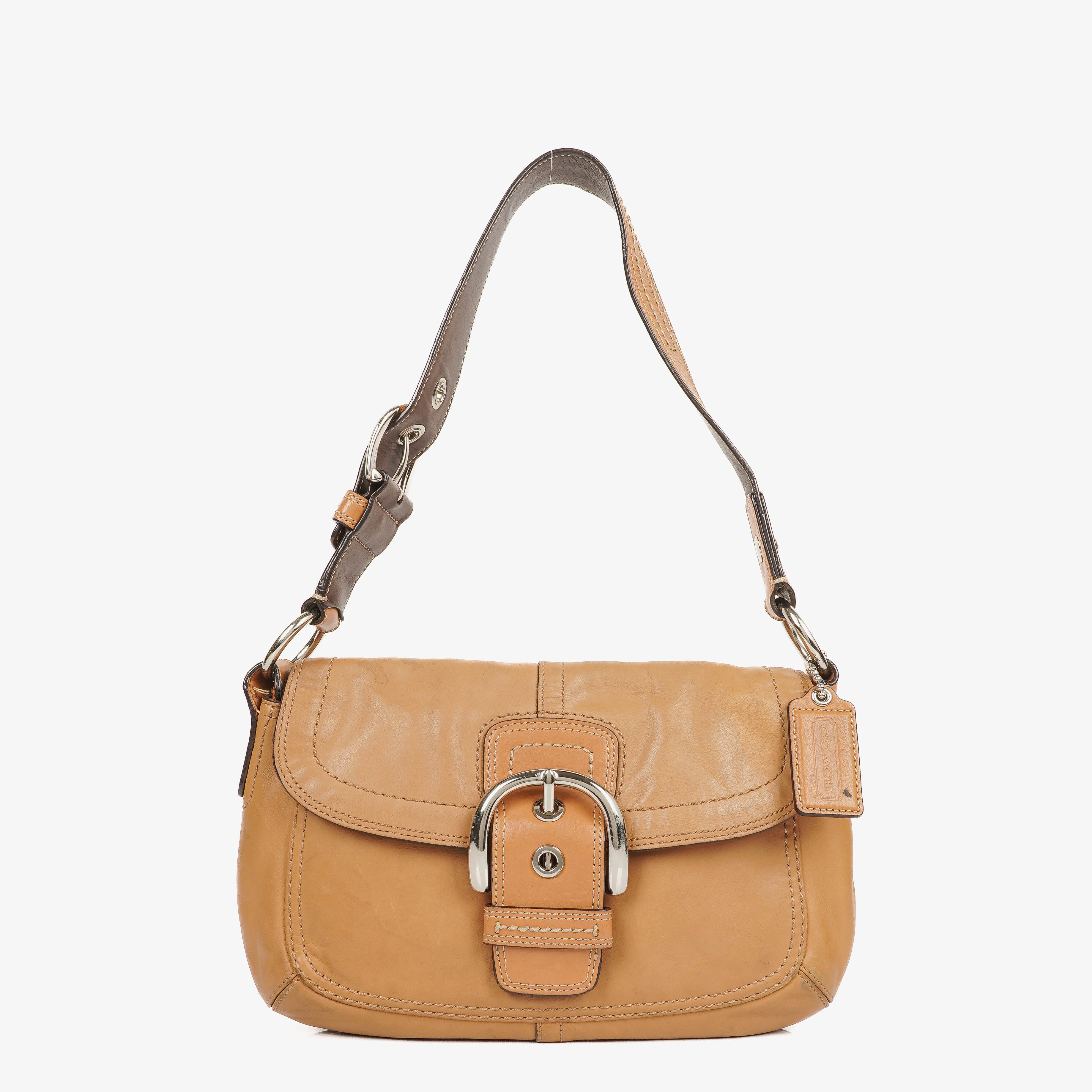Coach Soho Beige Leather Shoulder Bag 