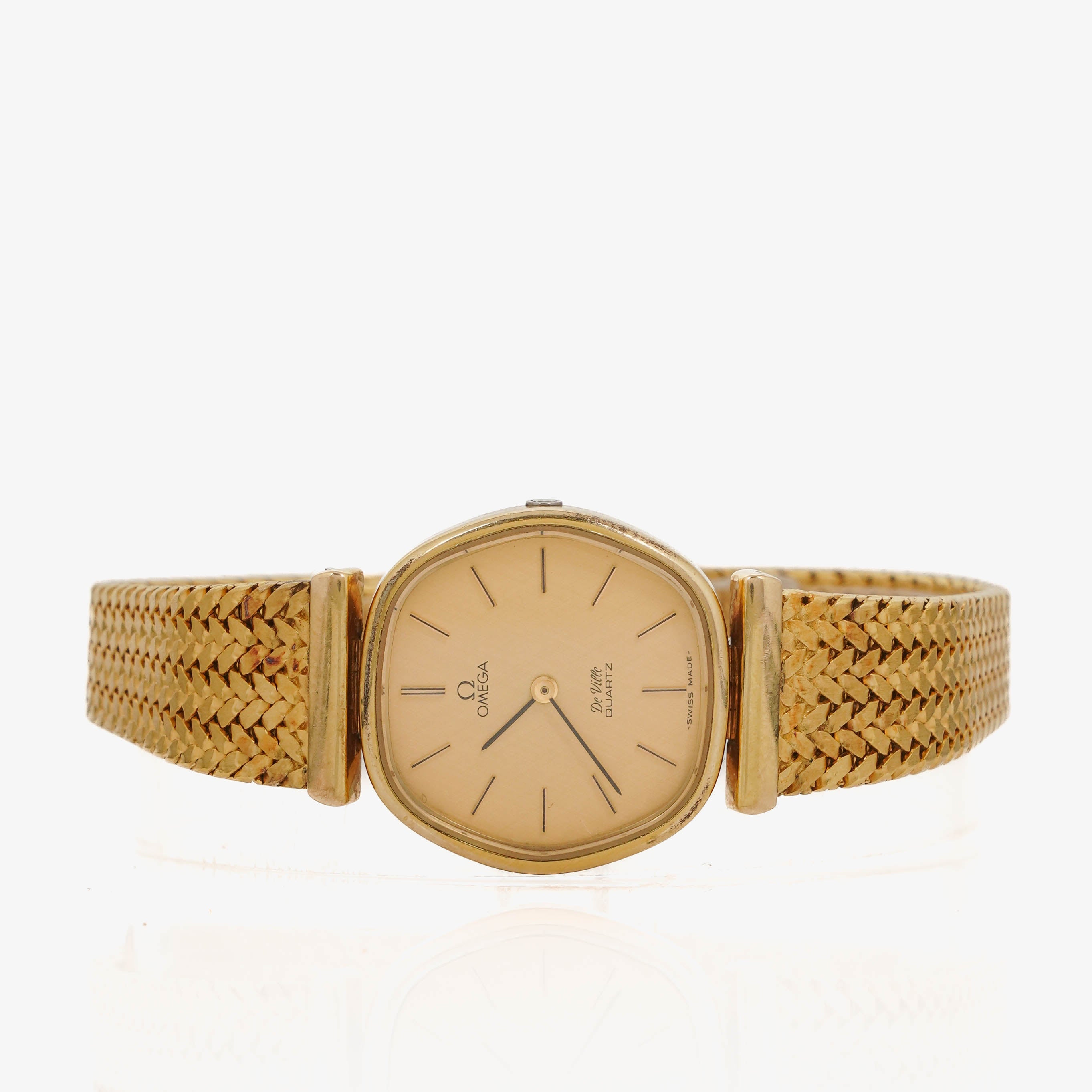Omega De Ville Ladies Gold Plated Stainless Steel 23mm Quartz Watch