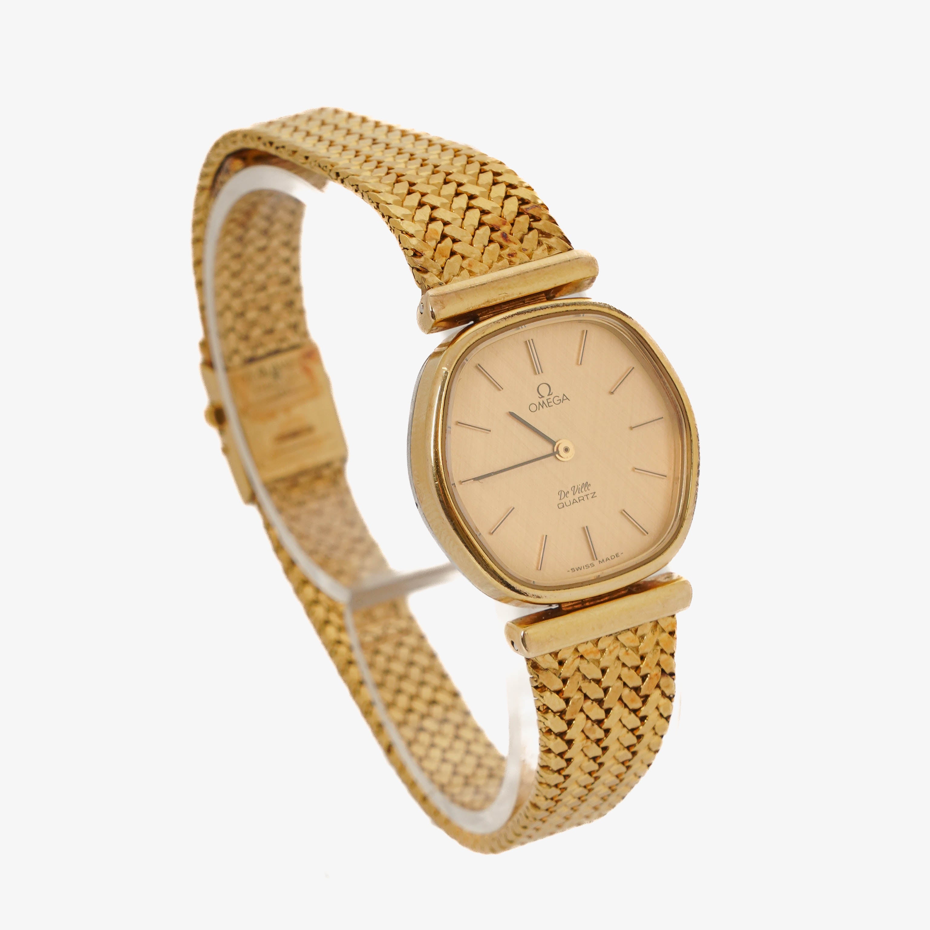 Omega De Ville Ladies Gold Plated Stainless Steel 23mm Quartz Watch