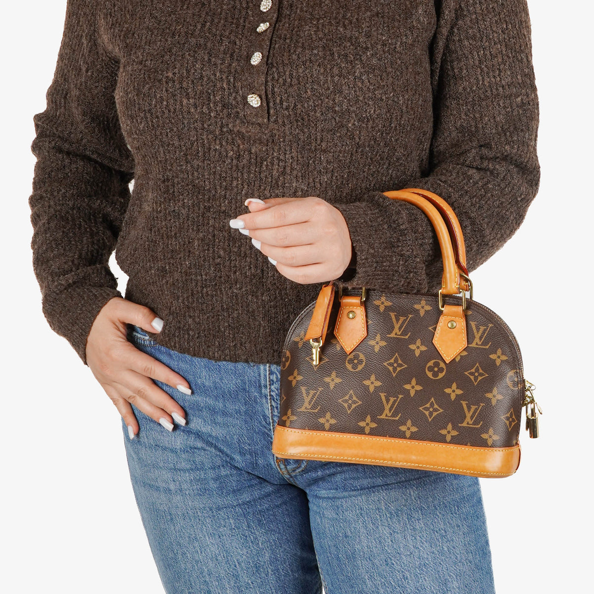 Louis Vuitton Alma BB Monogram Canvas Handbag