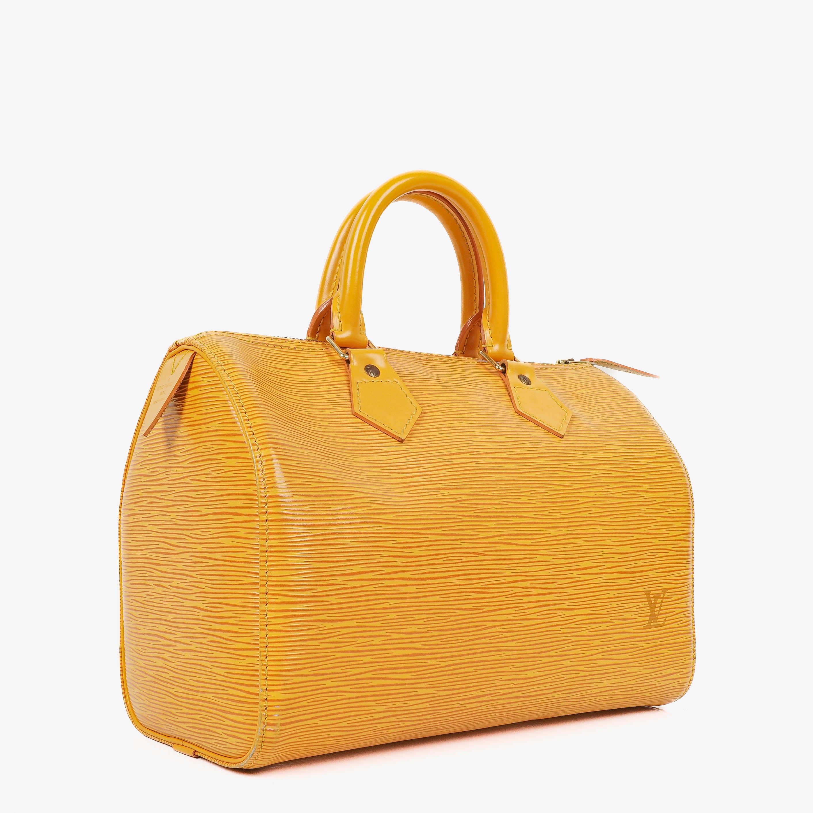 Louis Vuitton Speedy 25 Yellow EPI Leather Handbag