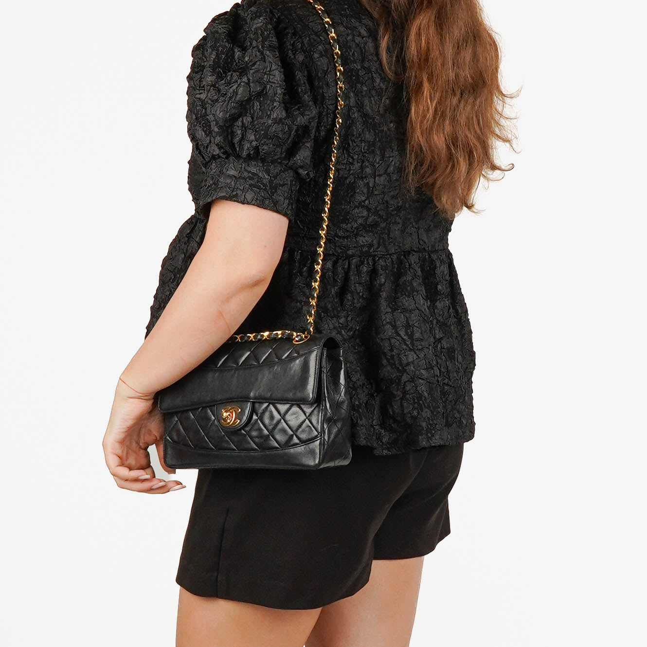 Chanel Classic Single Flap Bag Black Quilted Lambskin With 24K Gold-Plated Hardware