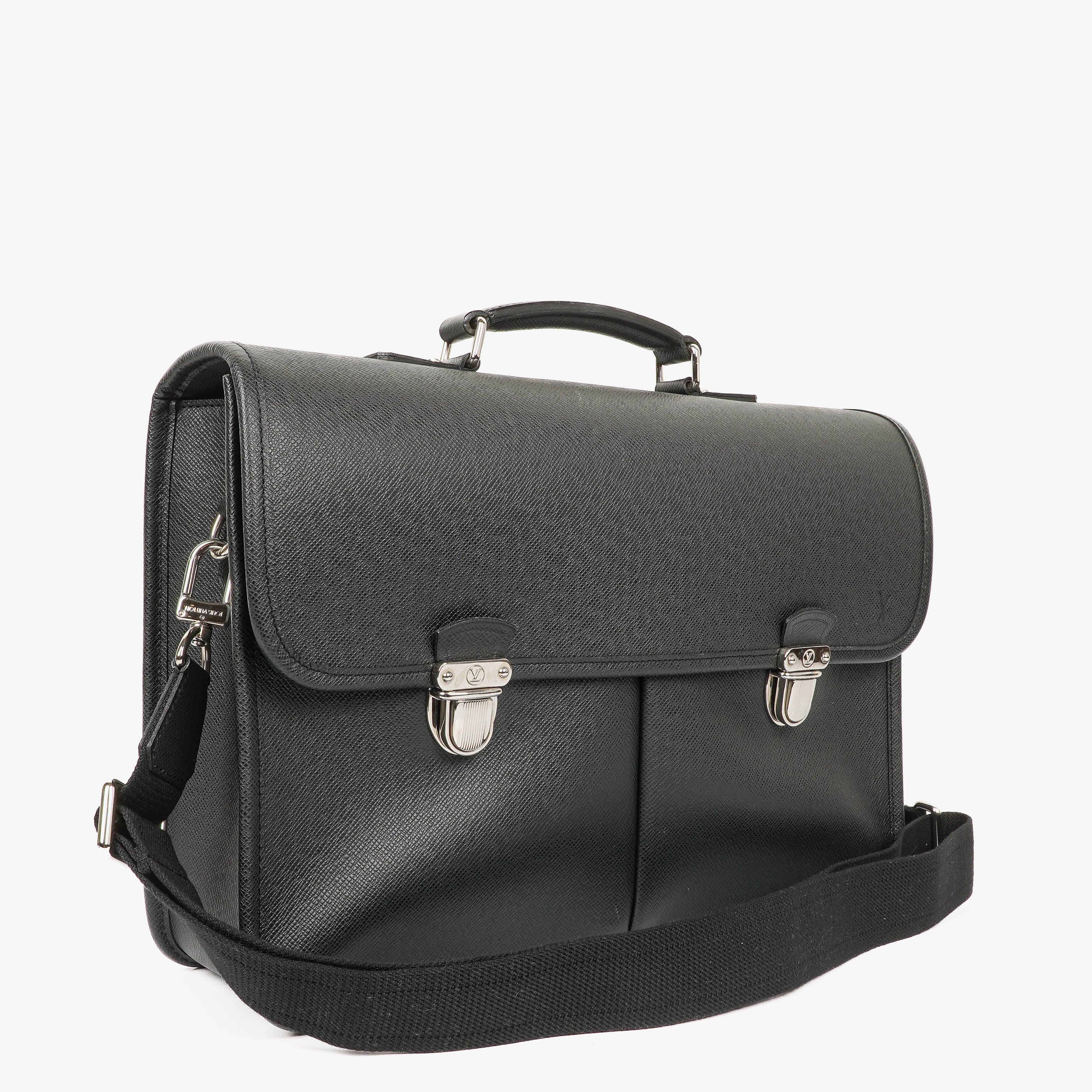 Louis Vuitton Anton Taiga Leather Briefcase Bag