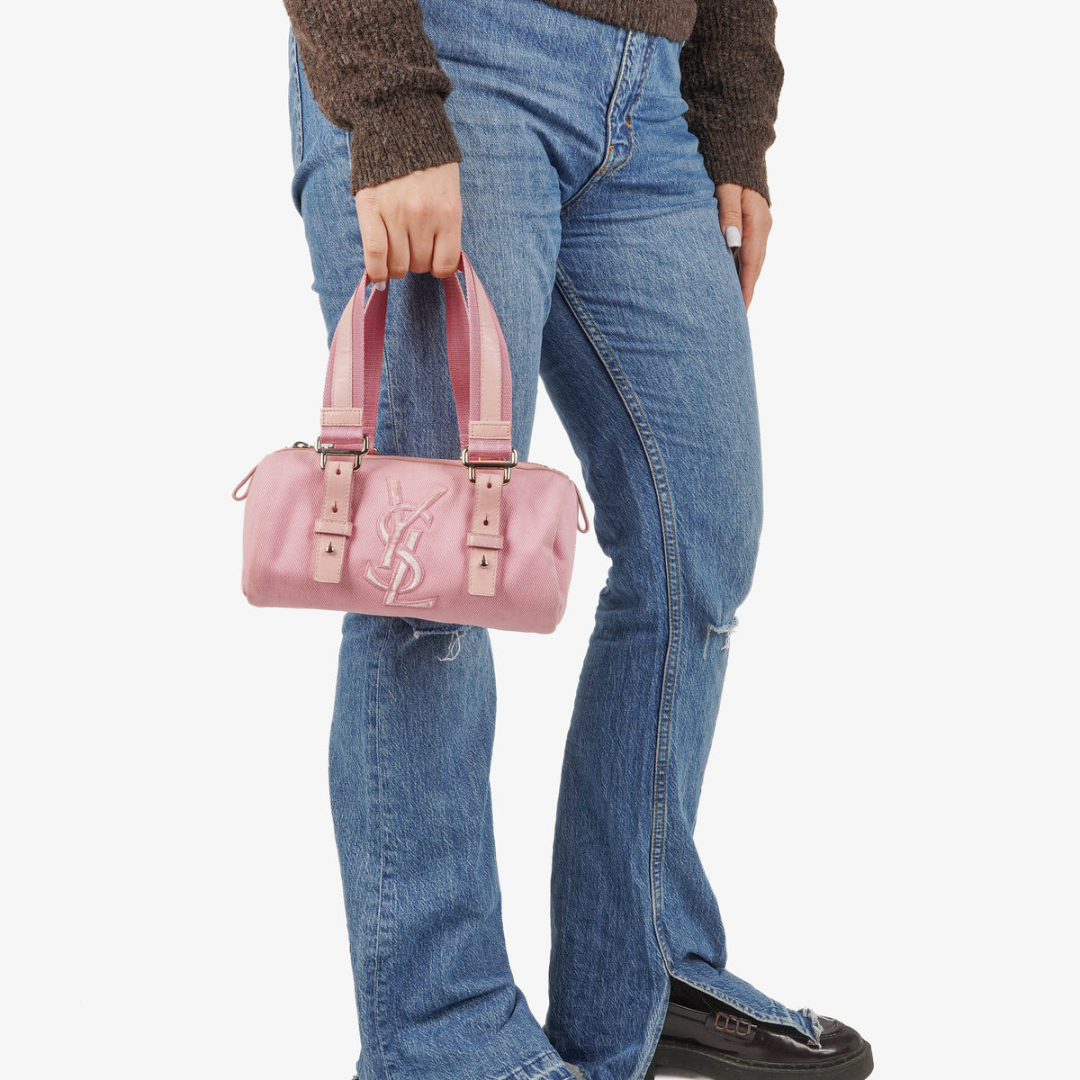 Saint Laurent Pink Boston Bag
