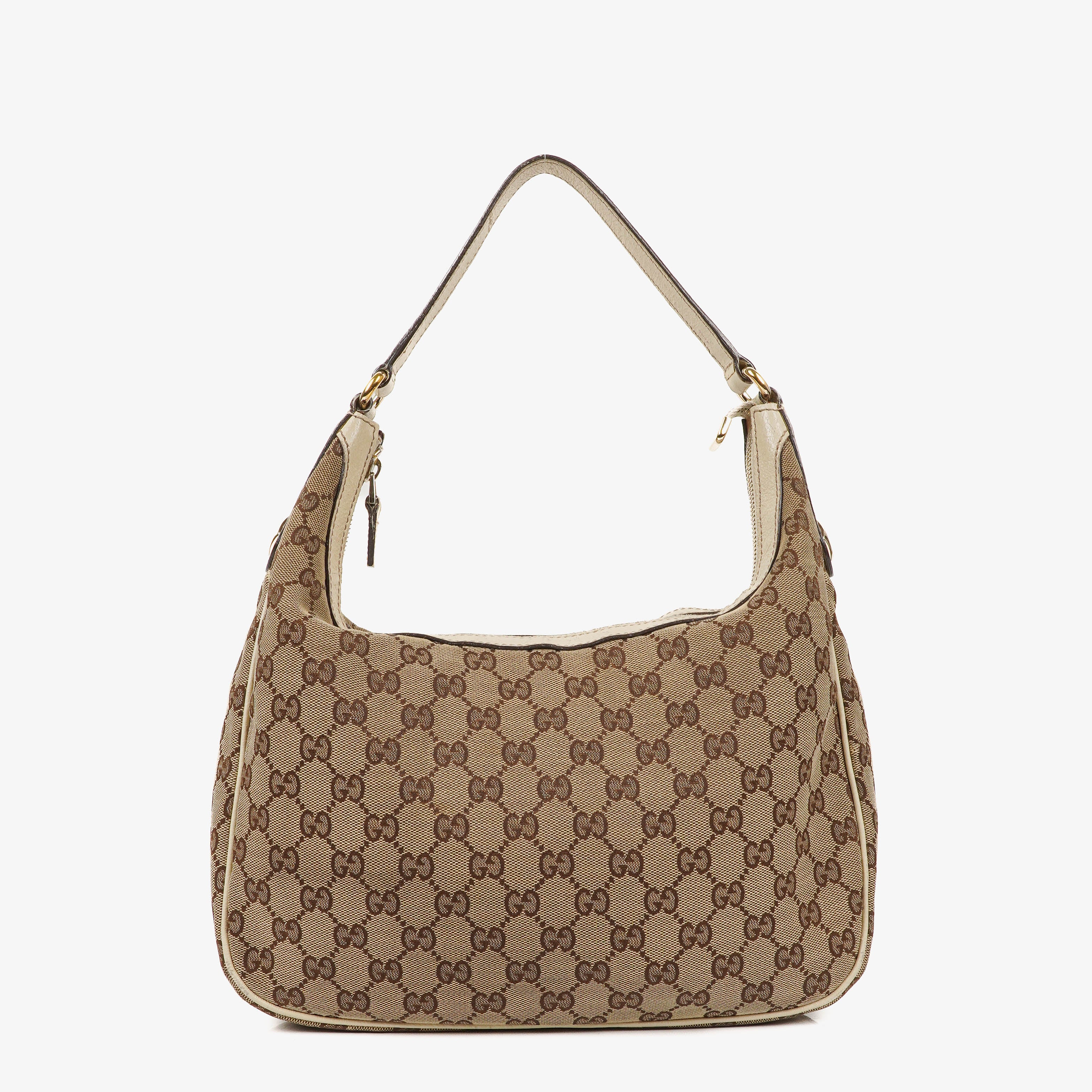 Gucci Charmy Beige GG Canvas Hobo Bag