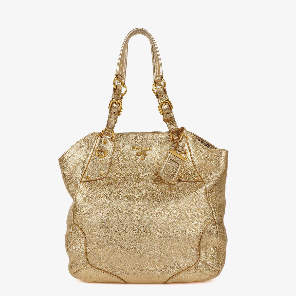 Prada Vitello Diano Platino Leather Bag