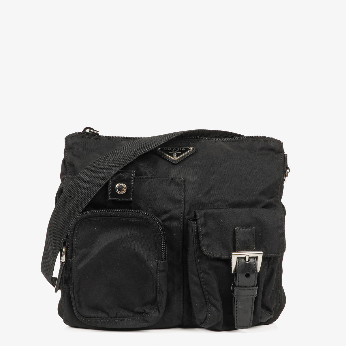 Prada Vela Sport Nero Nylon Shoulder Bag