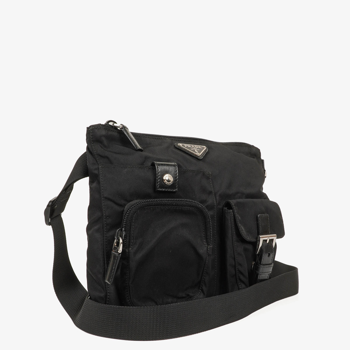Prada Vela Sport Nero Nylon Shoulder Bag