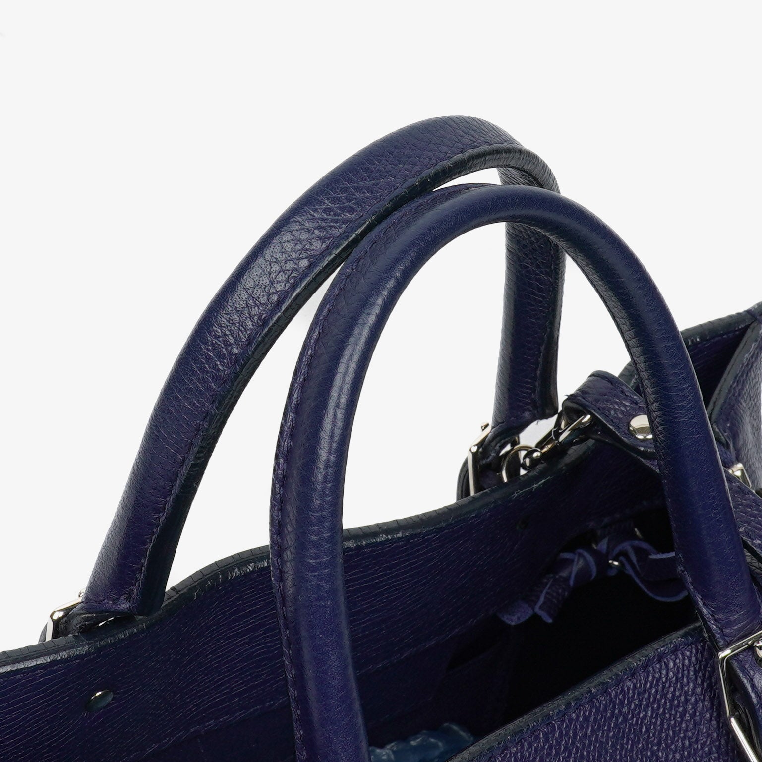 Balenciaga Mini Papier A4 Calfskin Leather Navy Blue Tote Bag