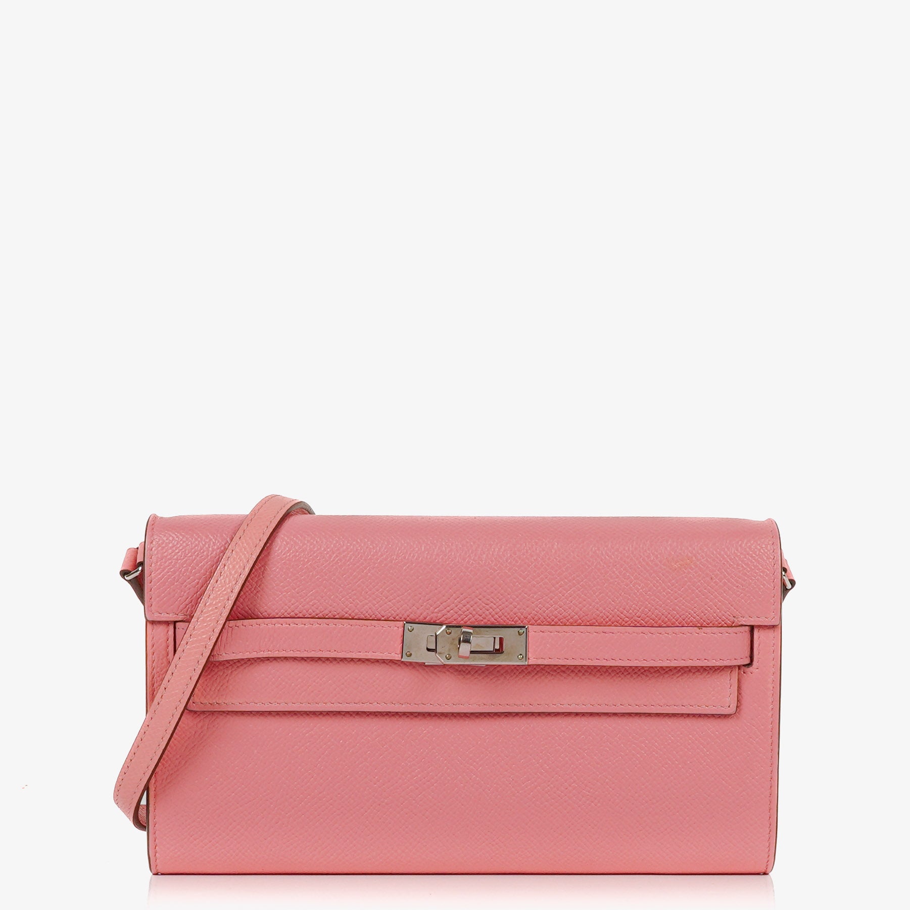 Hermès Kelly To Go Wallet In Rose Confetti Epsom Leather With Palladium Hardware