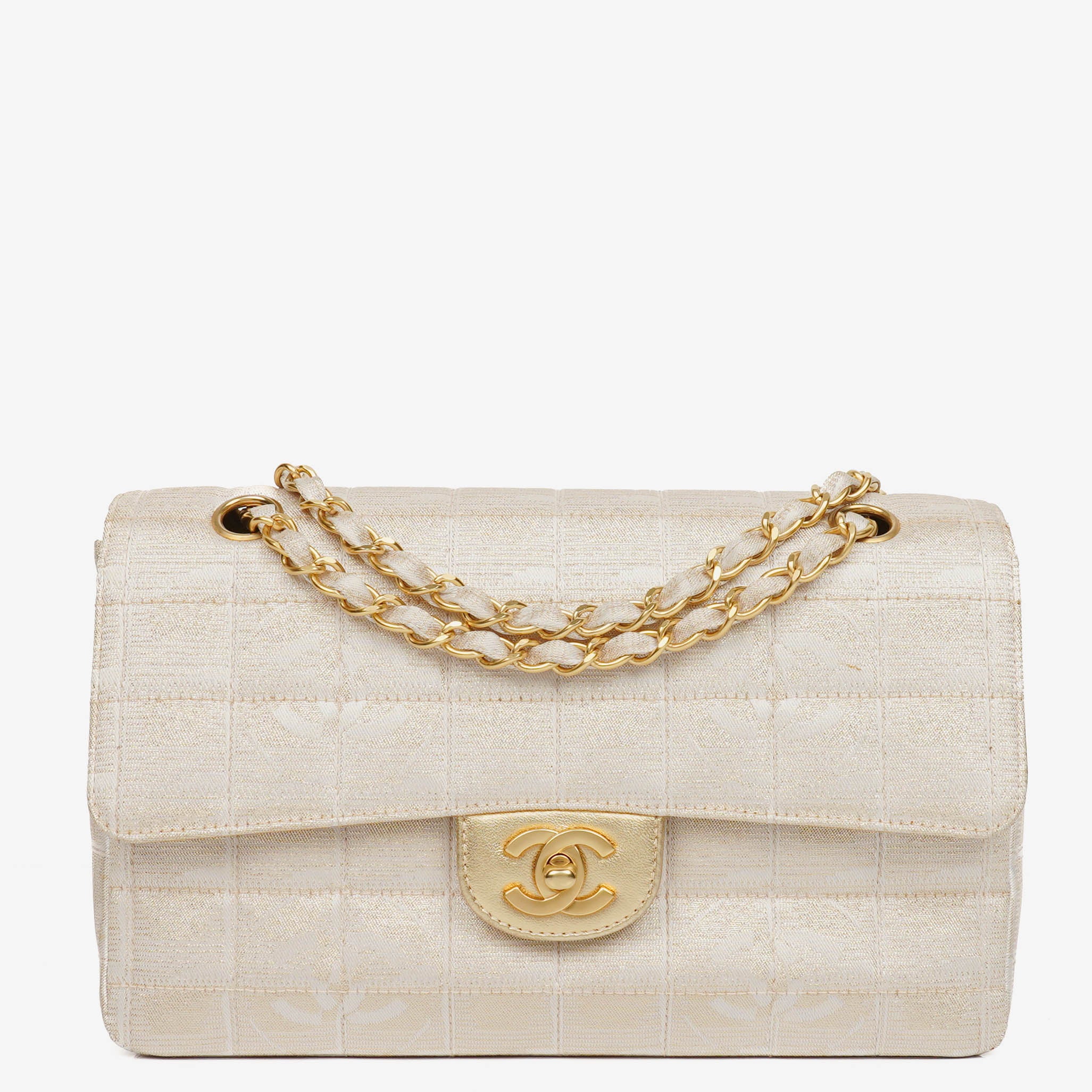 Chanel East West Travel Line Chocolate Bar Flap Bag