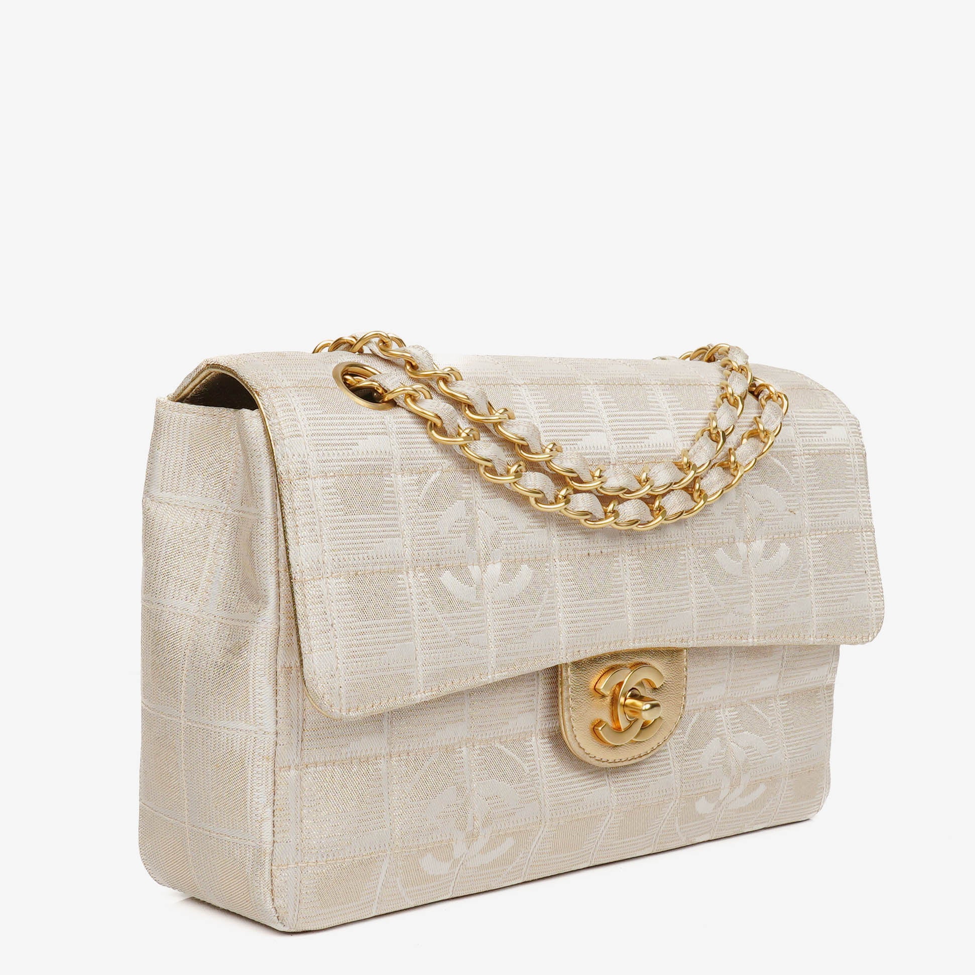 Chanel East West Travel Line Chocolate Bar Flap Bag