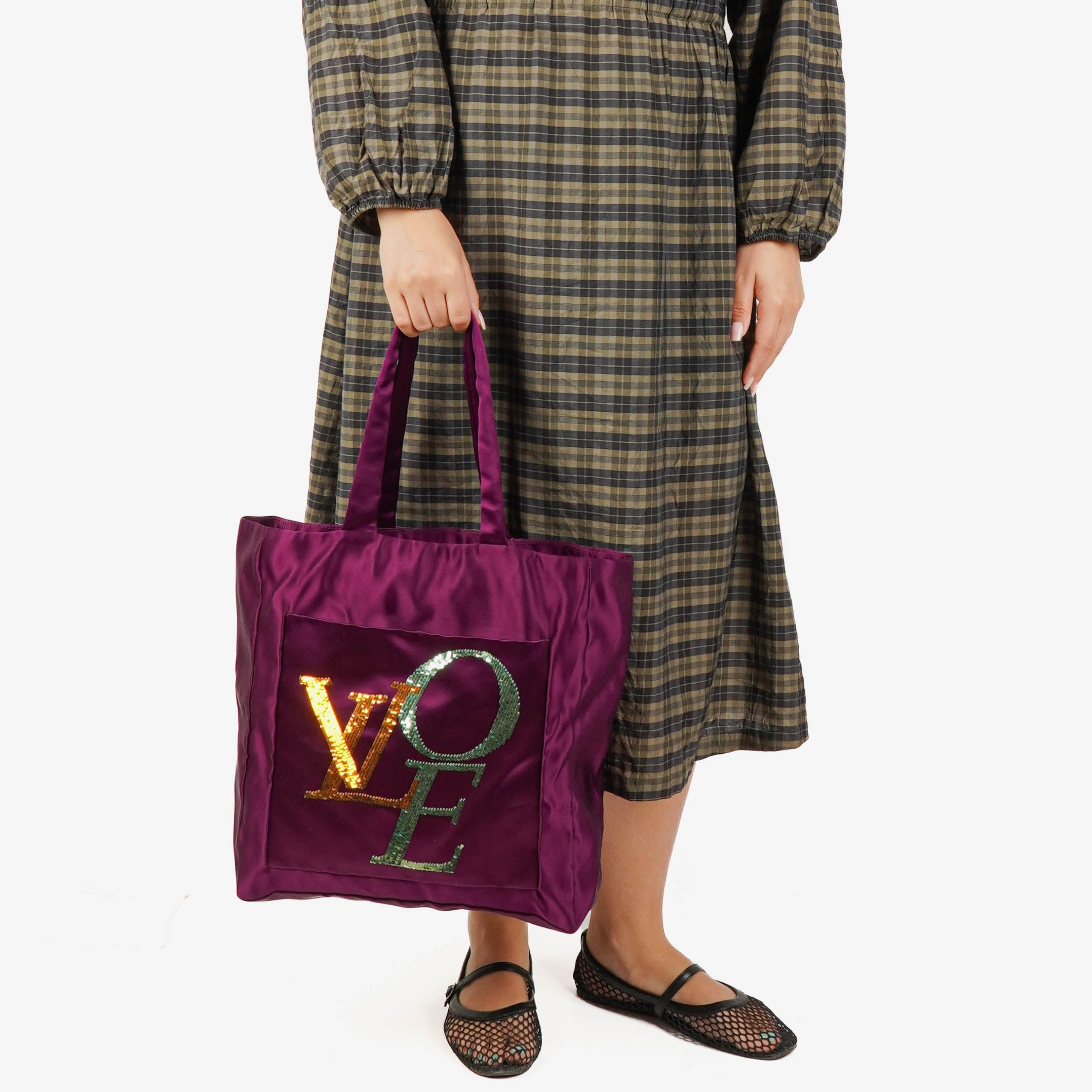 Louis Vuitton Limited Edition Violet Satin That's Love Tote Bag