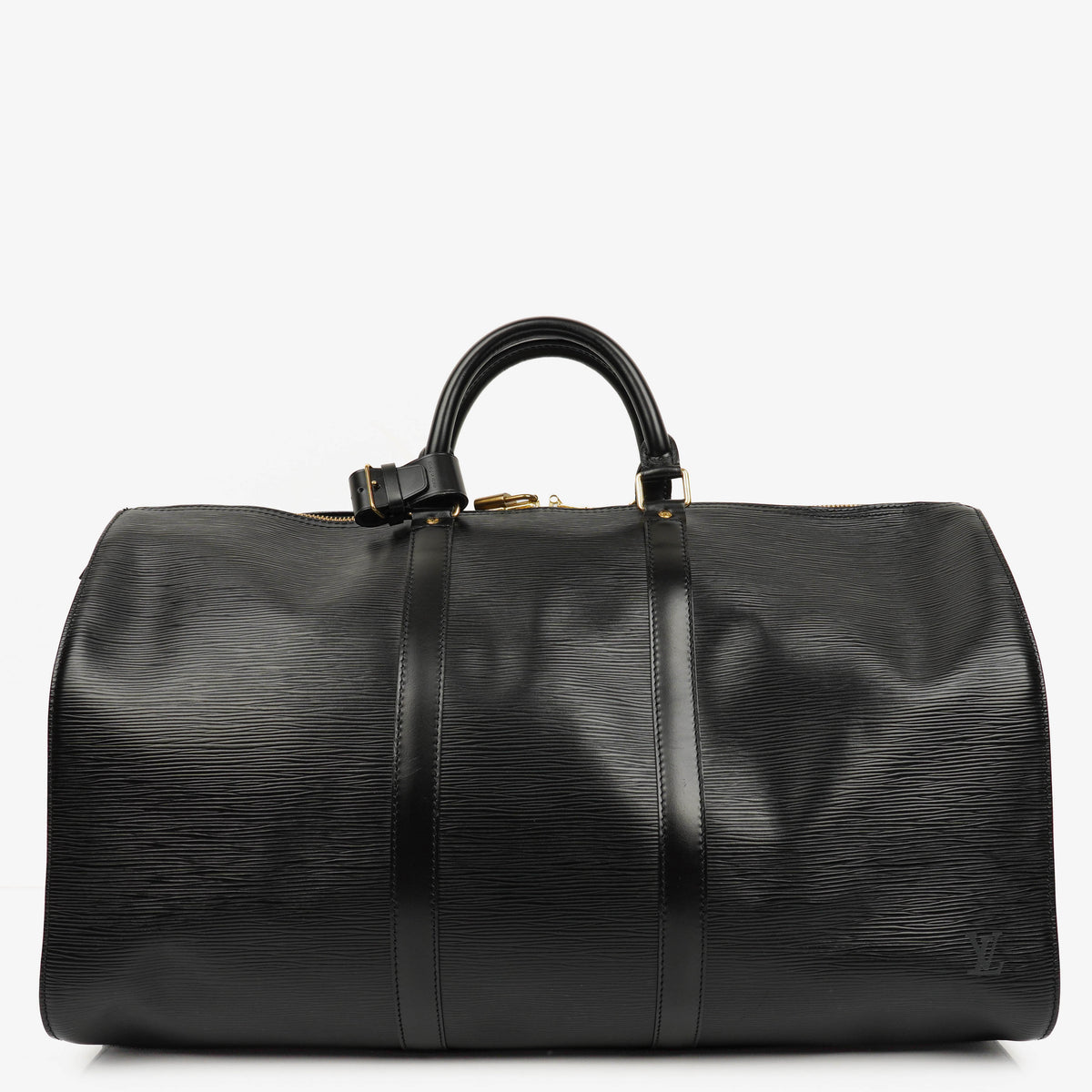 Louis Vuitton Keepall 50 Black EPI Leather Travel Bag